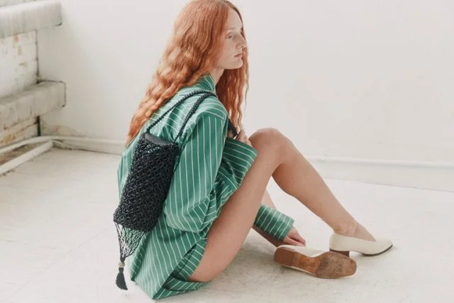 Mamie Shoulder Bag in Macrame Leather
