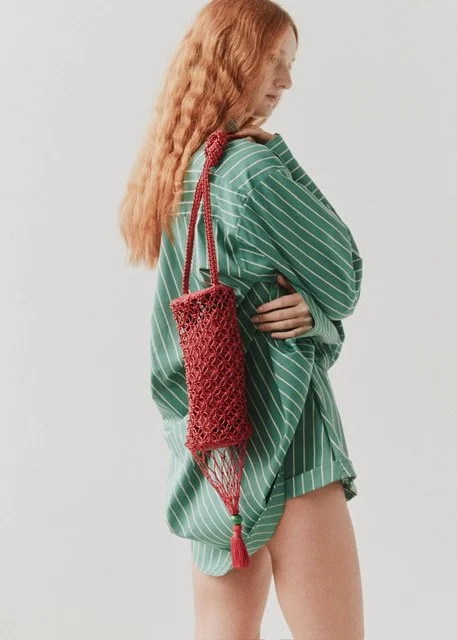 Mamie Shoulder Bag in Macrame Leather