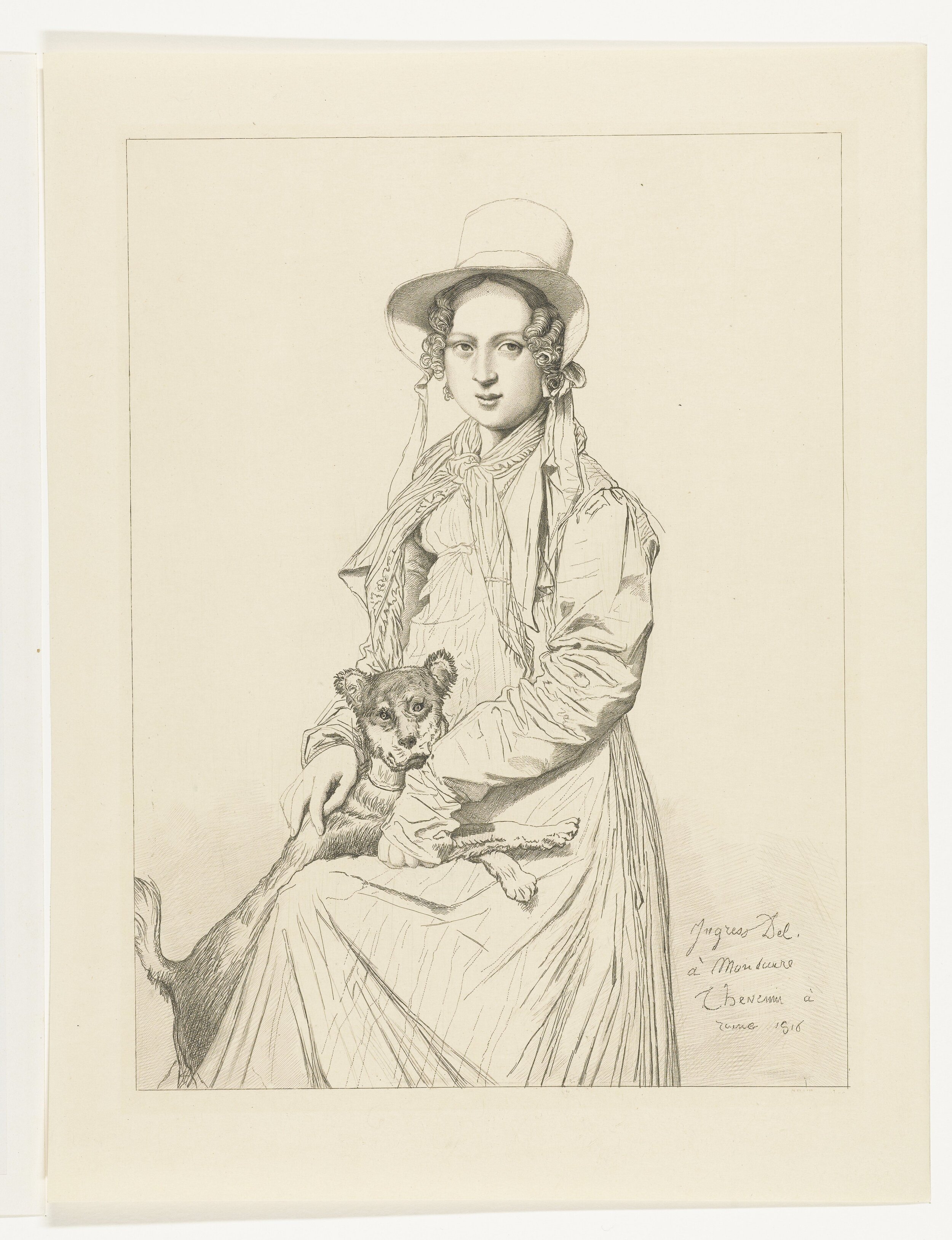Portret van Henriette Ursula Claire Taurel, Edouard Taurel, after Jean Auguste Dominique Ingres, 1885  