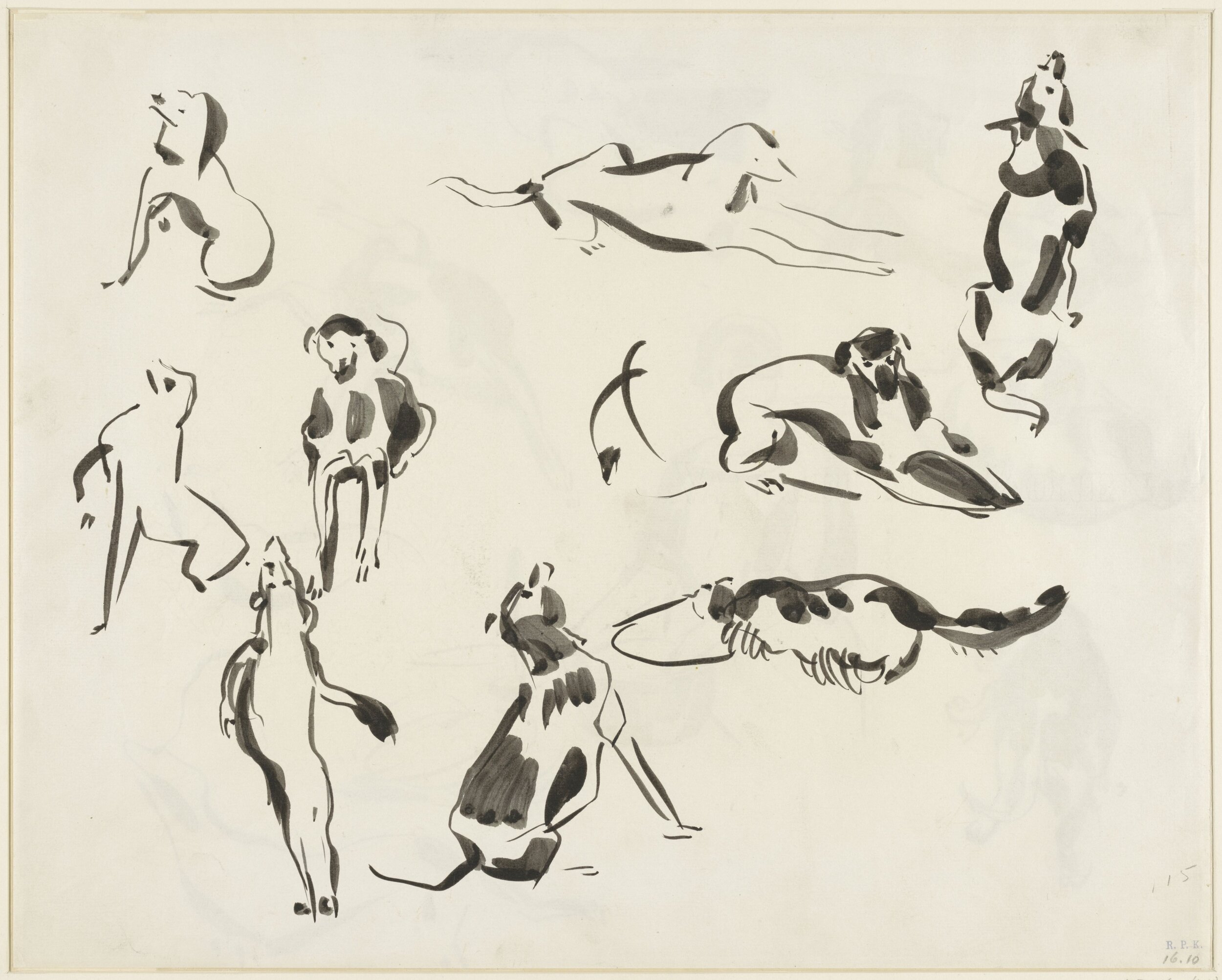Negen studies van een hond, Rik Wouters, 1915  
