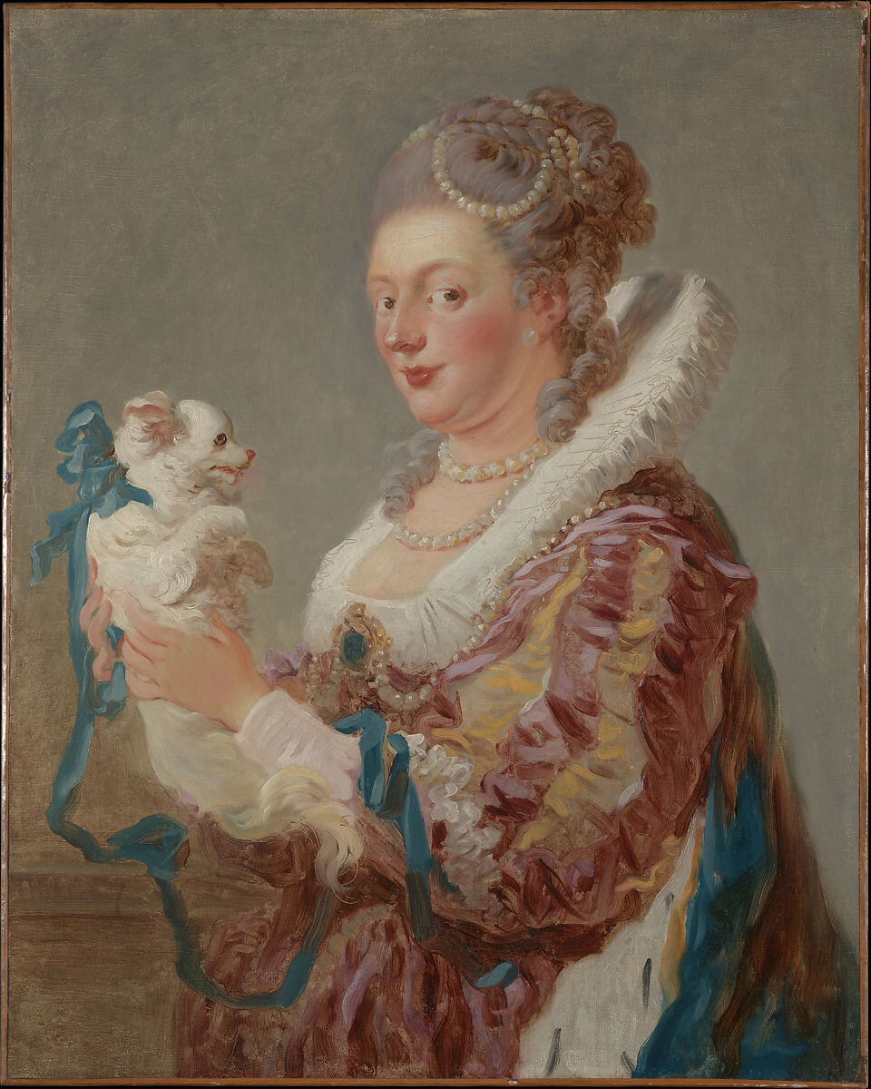 A Woman with a Dog. Jean Honoré Fragonard