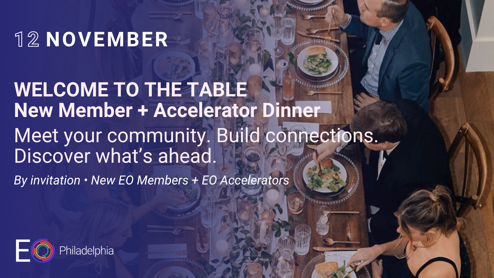 WELCOME TO THE TABLE New Member + Accelerator Dinner