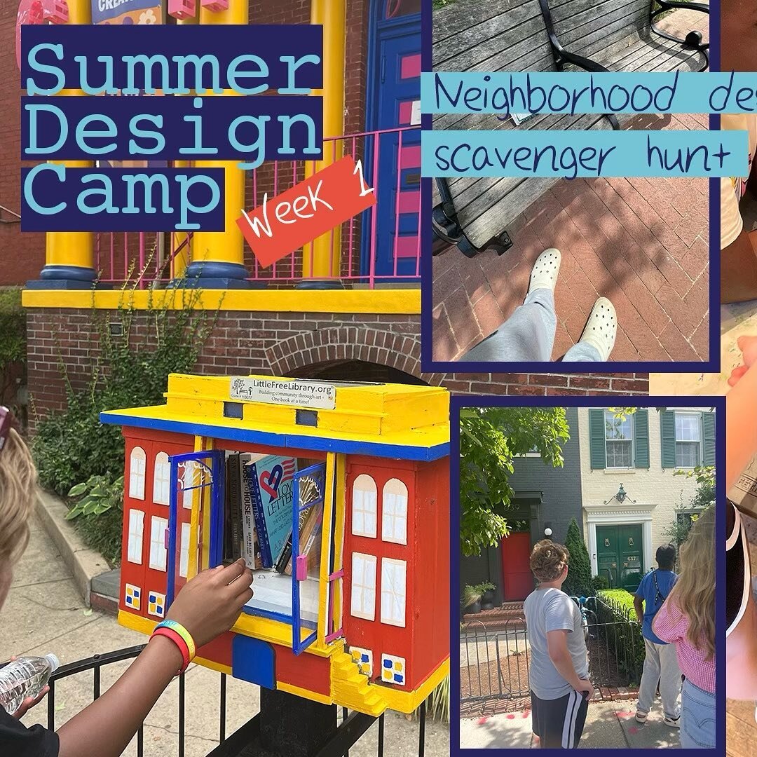 Sharing some stand out moments from week 1 of our summer design camp at @chawindc this past month! From discussing hostile and beneficial designs in the community, to creating personal logos and printing them with linocut - we covered a range of desi