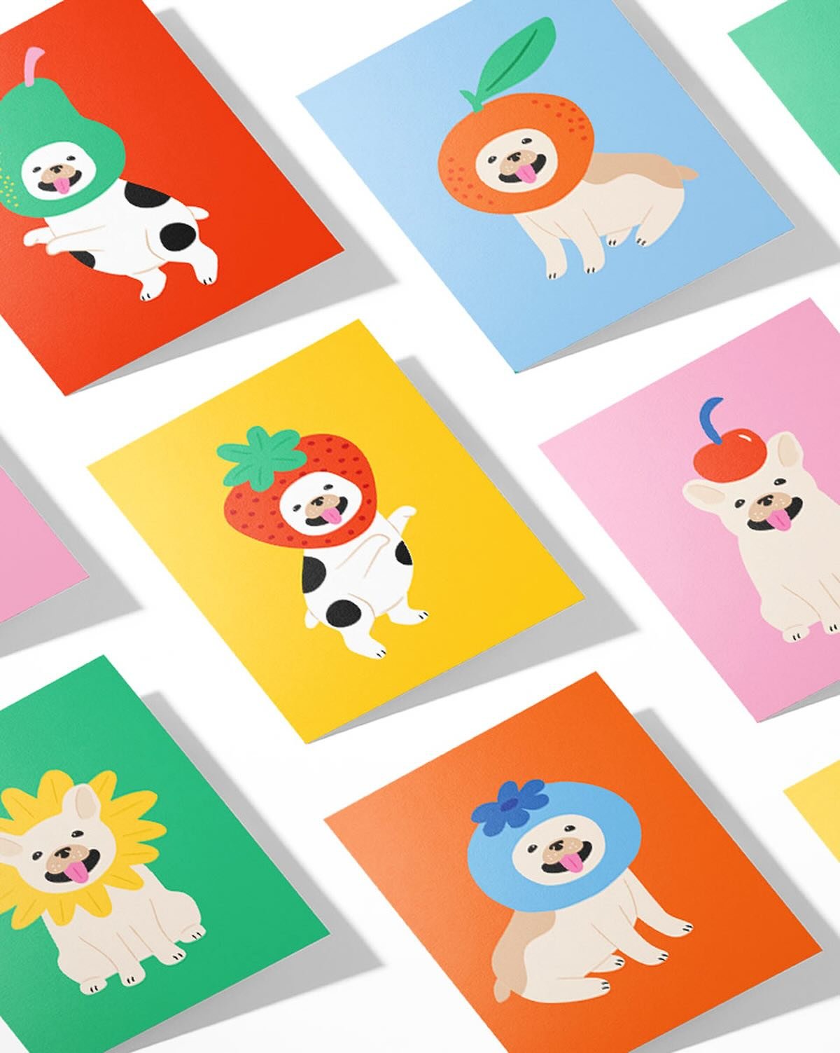 Cutie fruity Frenchies from my Haute Dogs collection that recently debuted at the 2025 Licensing Expo. Contact my agent @wainsworldlicensing to license this art, or view my portfolio of available work.