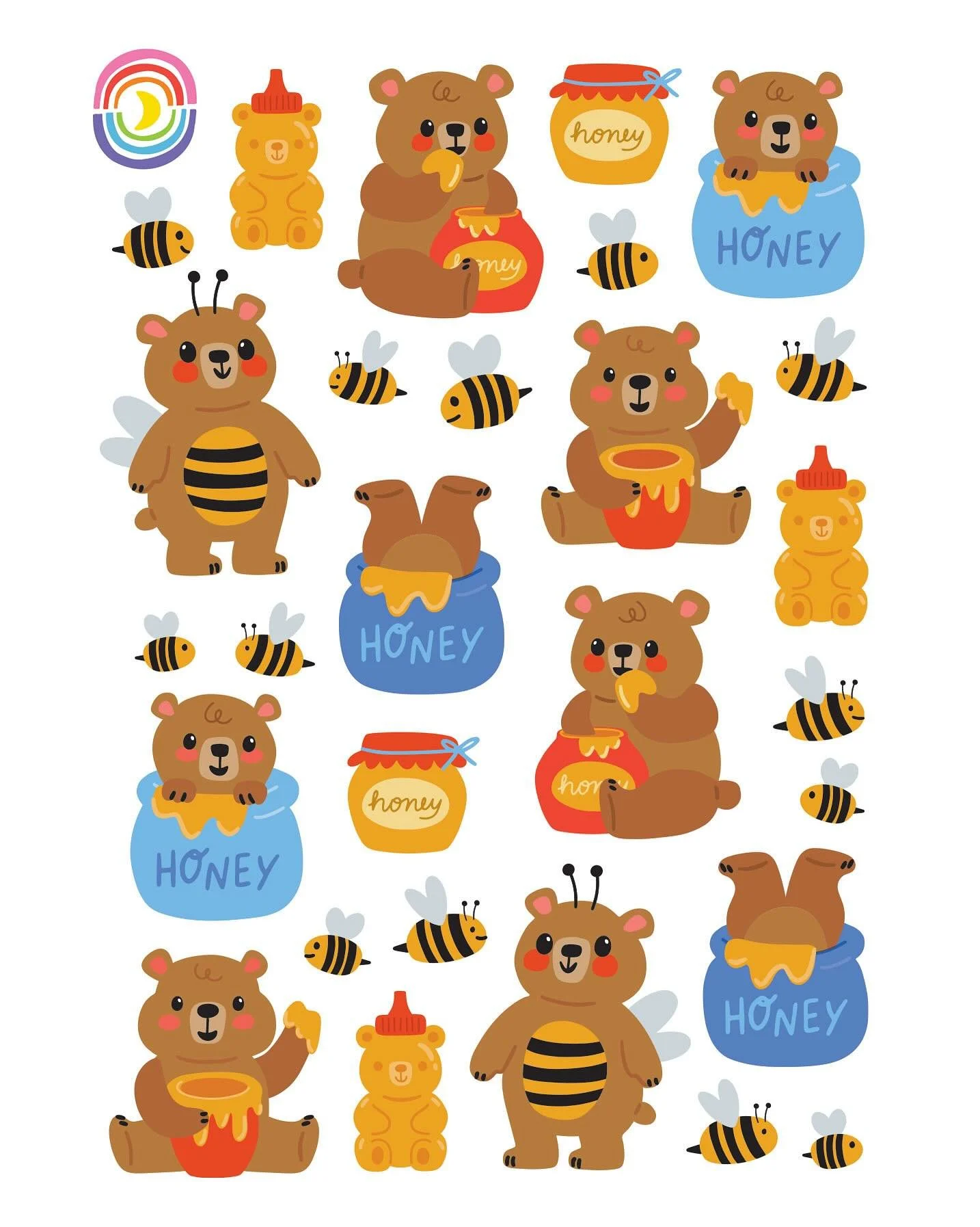 Wishing you a beary sweet day ☺️🐻🍯💖

I&rsquo;m obsessed with these honey bears I created for @moonbowcreativeco. This is one of my top ten favorite sticker sheets of the year, which is saying a lot considering I&rsquo;ve designed well over 100 of 