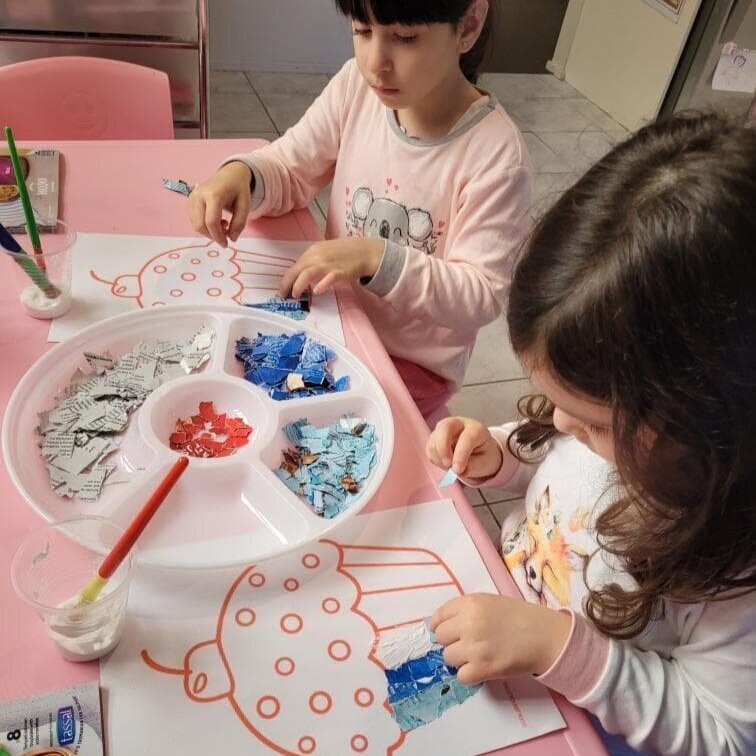 kids creating collage cupcake.jpg