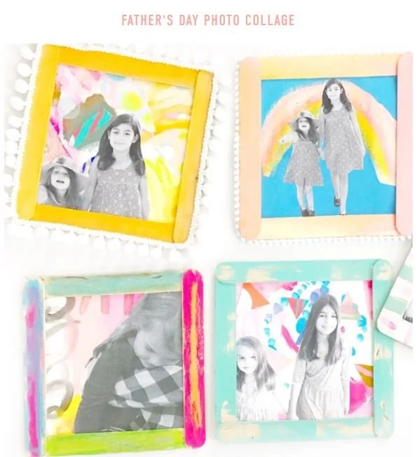 photo collage art work idea for fathers day
