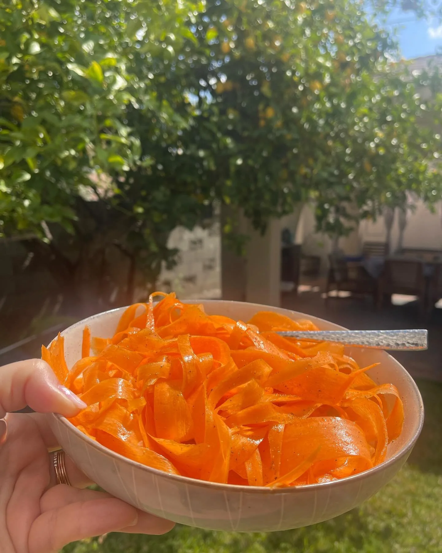 Where do you wanna enjoy a Carrot 🥕 salad? in the back yard or italian canals? With AI backgrounds we can pick both! 😉 simple recipe in comments below! 👇