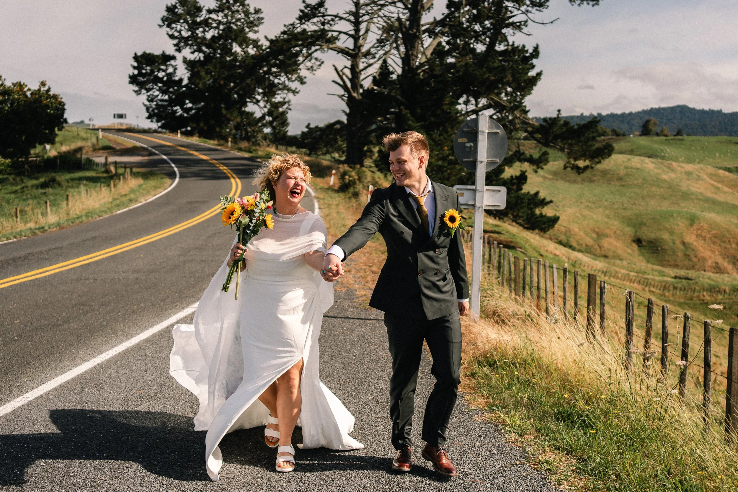 The Smiley Couple|On the road to Hobbiton