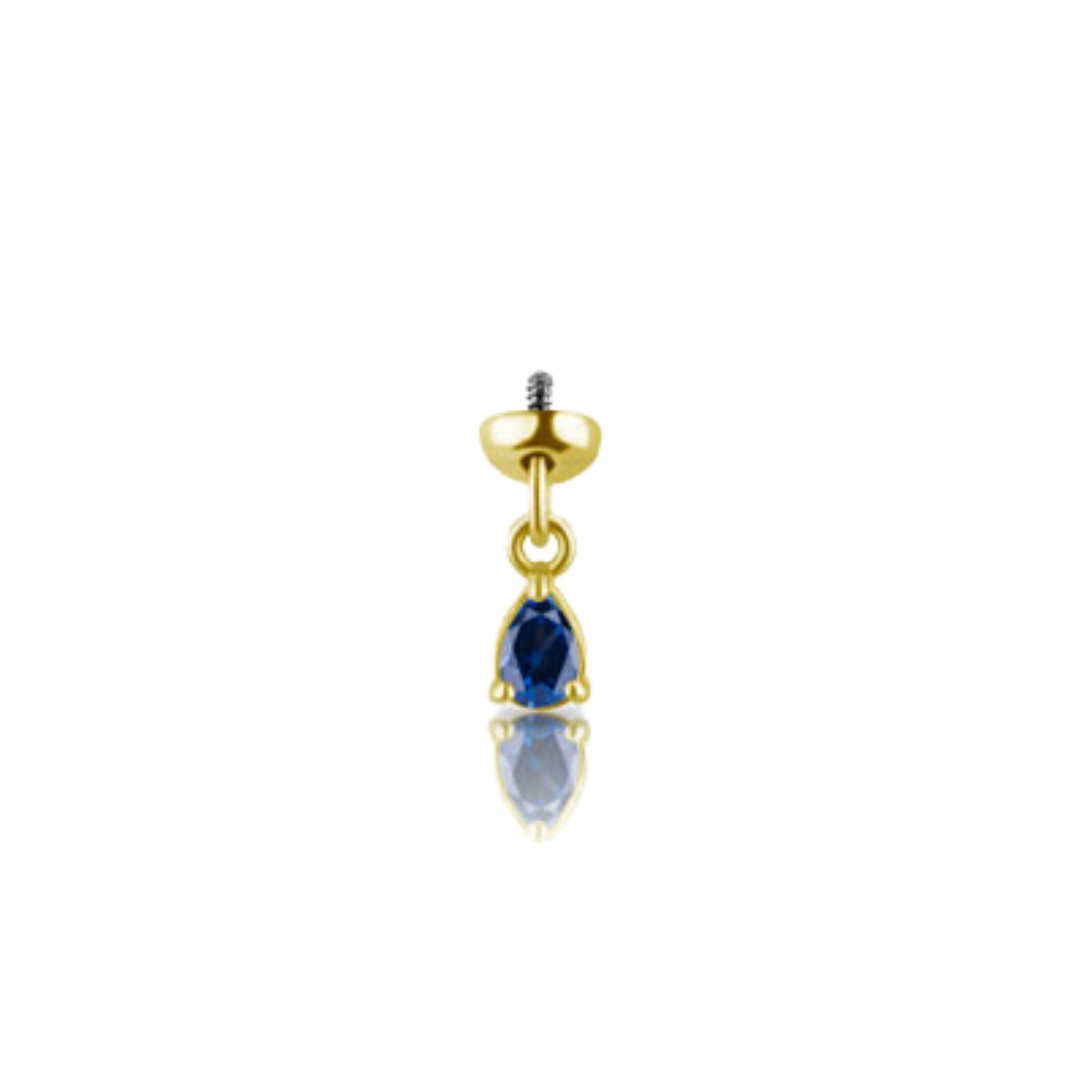 Vertical Helix Drop Lab Blue Sapphire