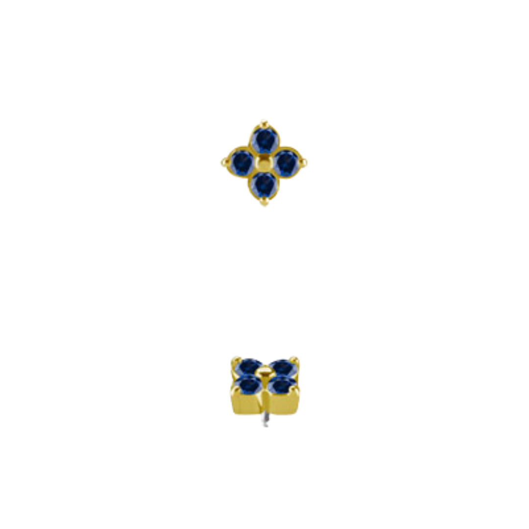 Mini Four Prong Lab Blue Sapphire