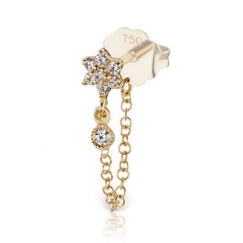 4.5mm Flower Chain Wrap White Gold (Yellow Gold out of stock)