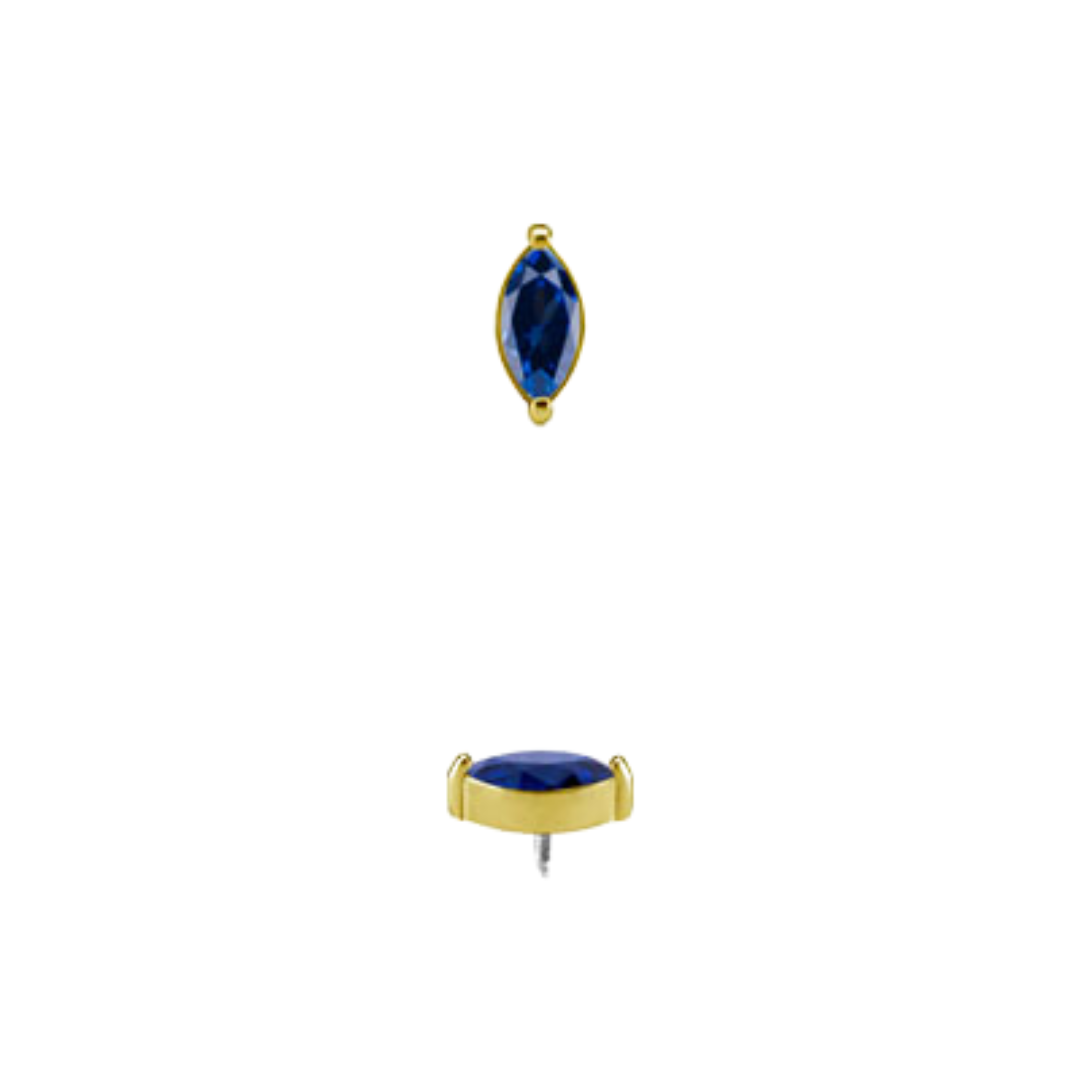 Marquise Lab Blue Sapphire