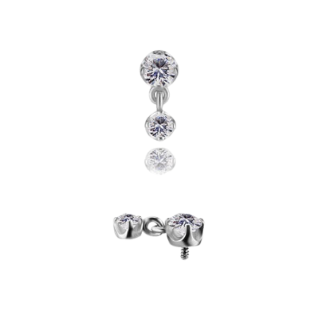 Prong Dangle White Gold