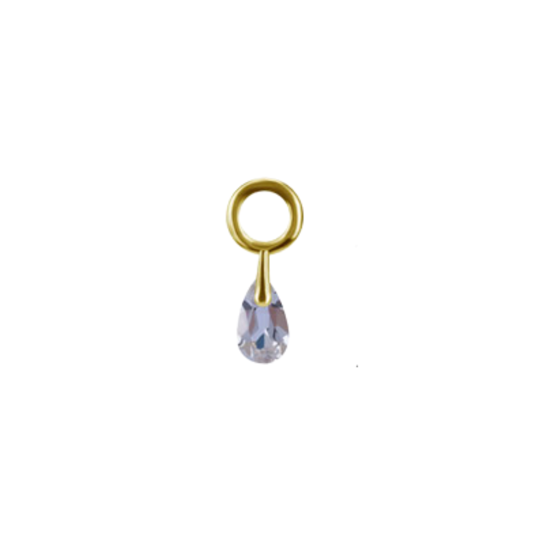 Drop Charm White Topaz