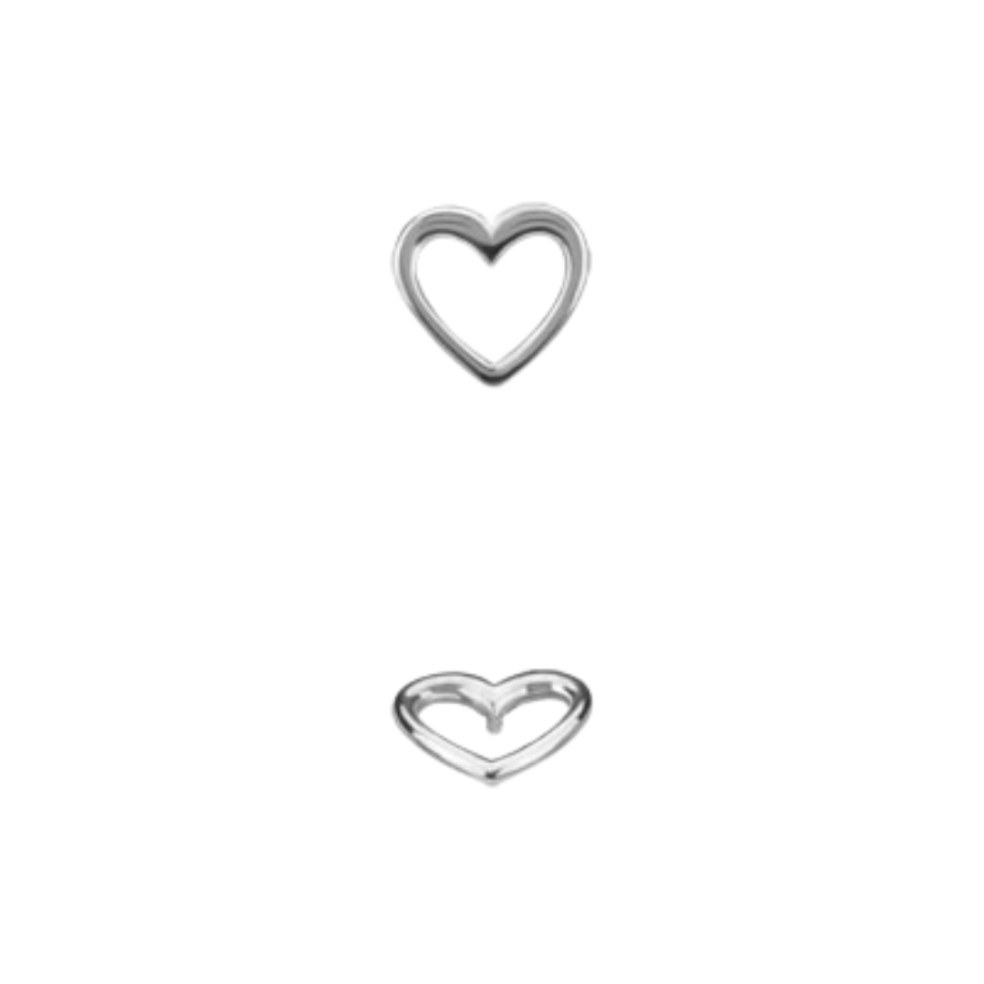 Open Heart White Gold