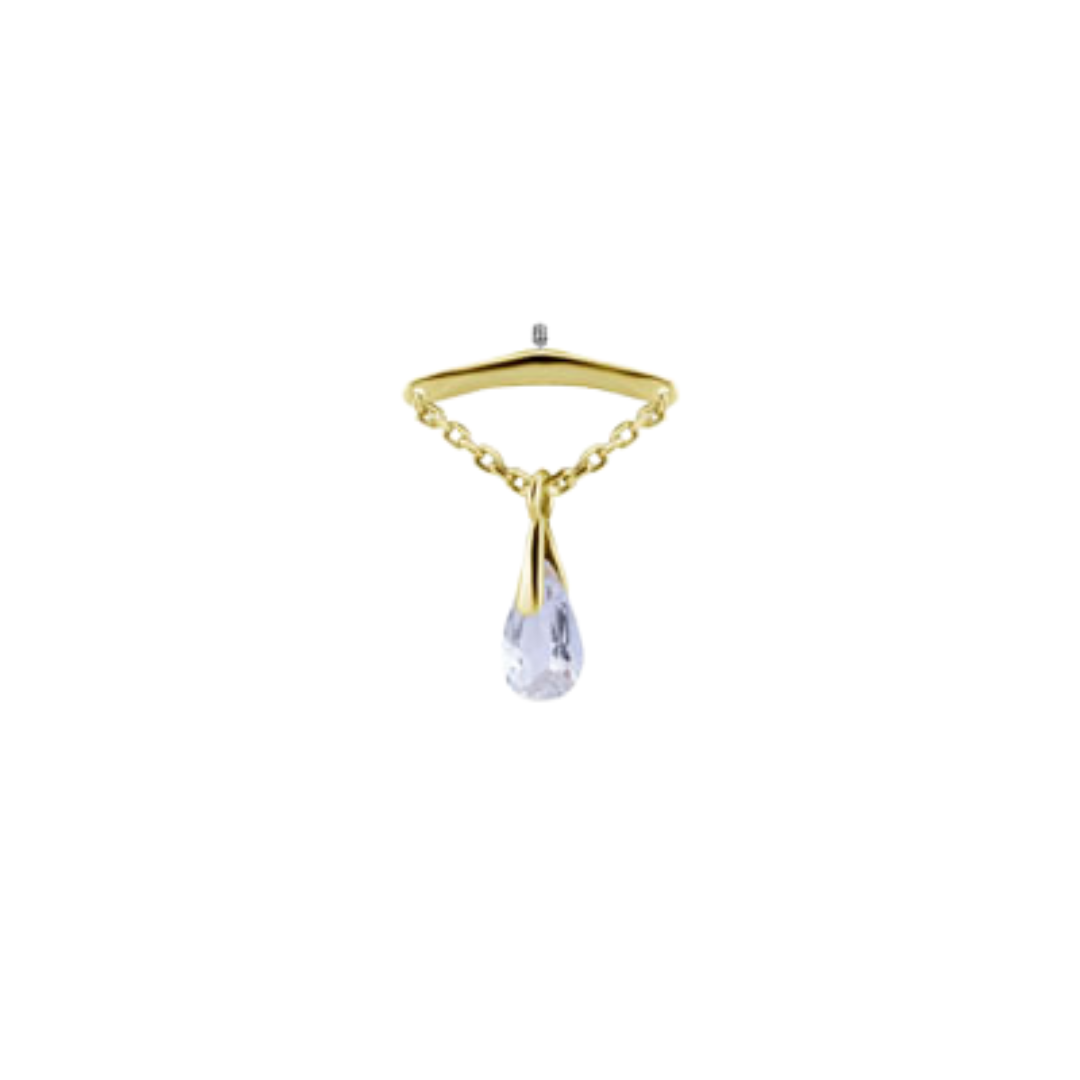 Hidden Helix Drop White Topaz