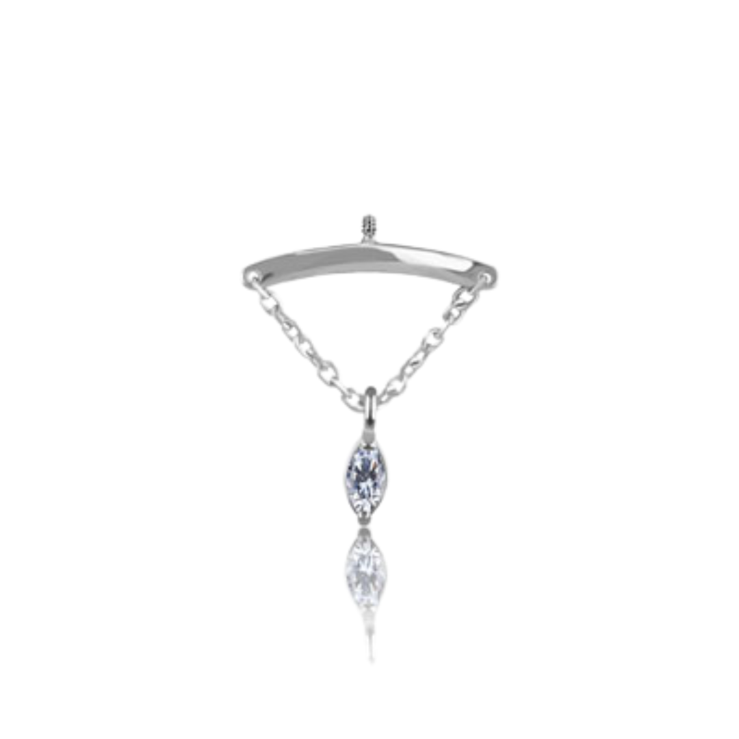 Hidden Helix Marquise White Gold