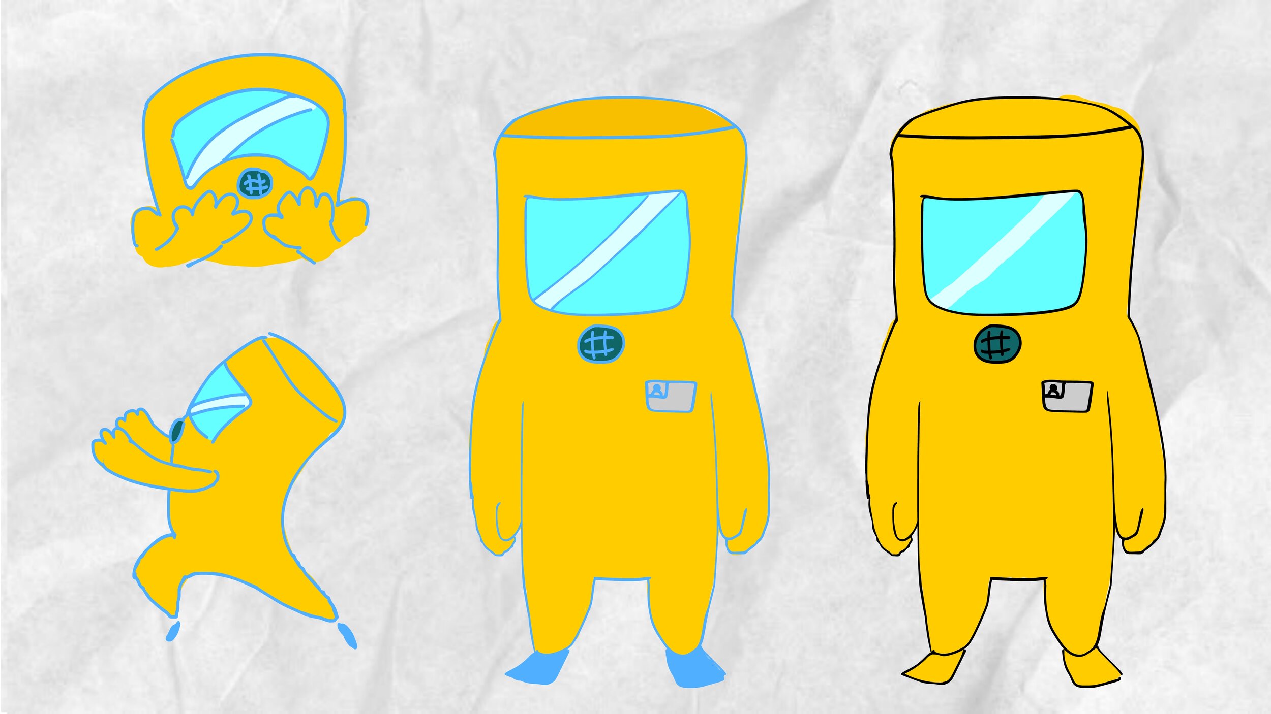 Daniel DeAmeller, "Security Guard," Digital drawing, 2020.