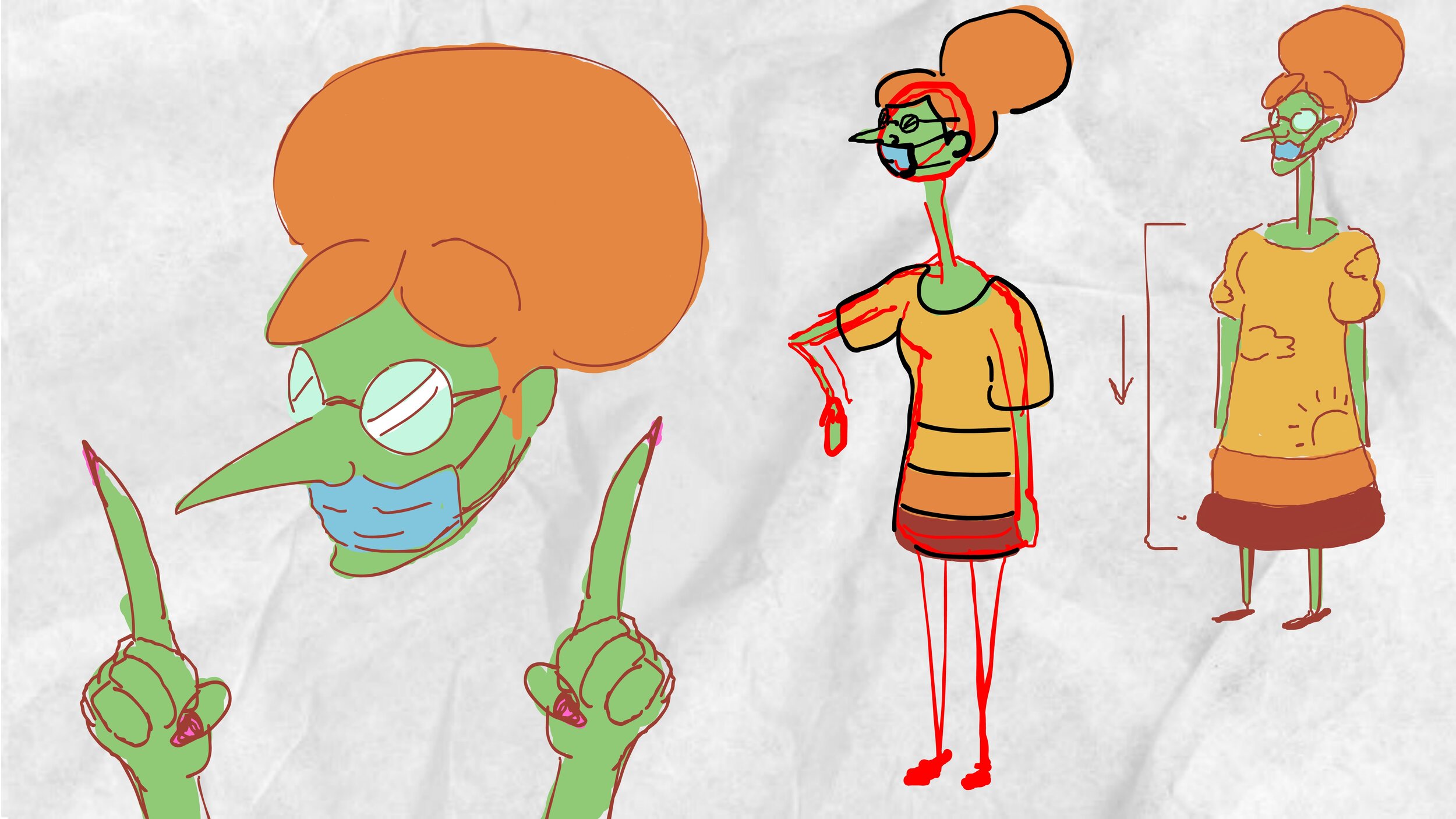 Daniel DeAmeller, "Teacher," Digital drawing, 2020.