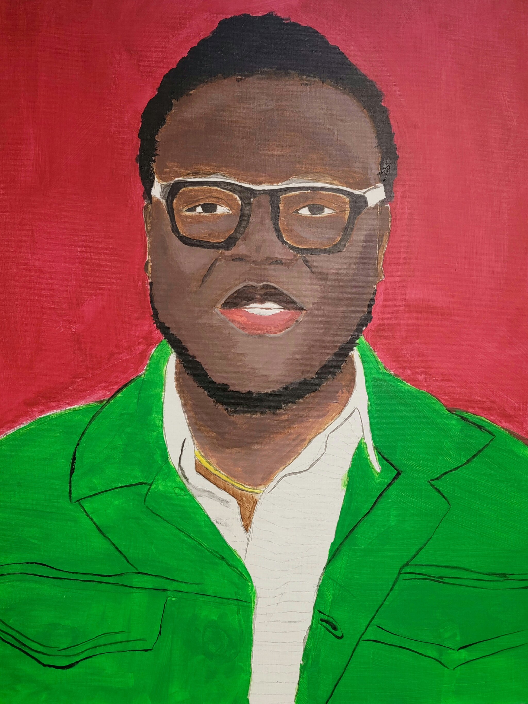 Gerard LeClair, "Agbaje,"  Acrylic paint on canvas, 24" x 30", 2020.