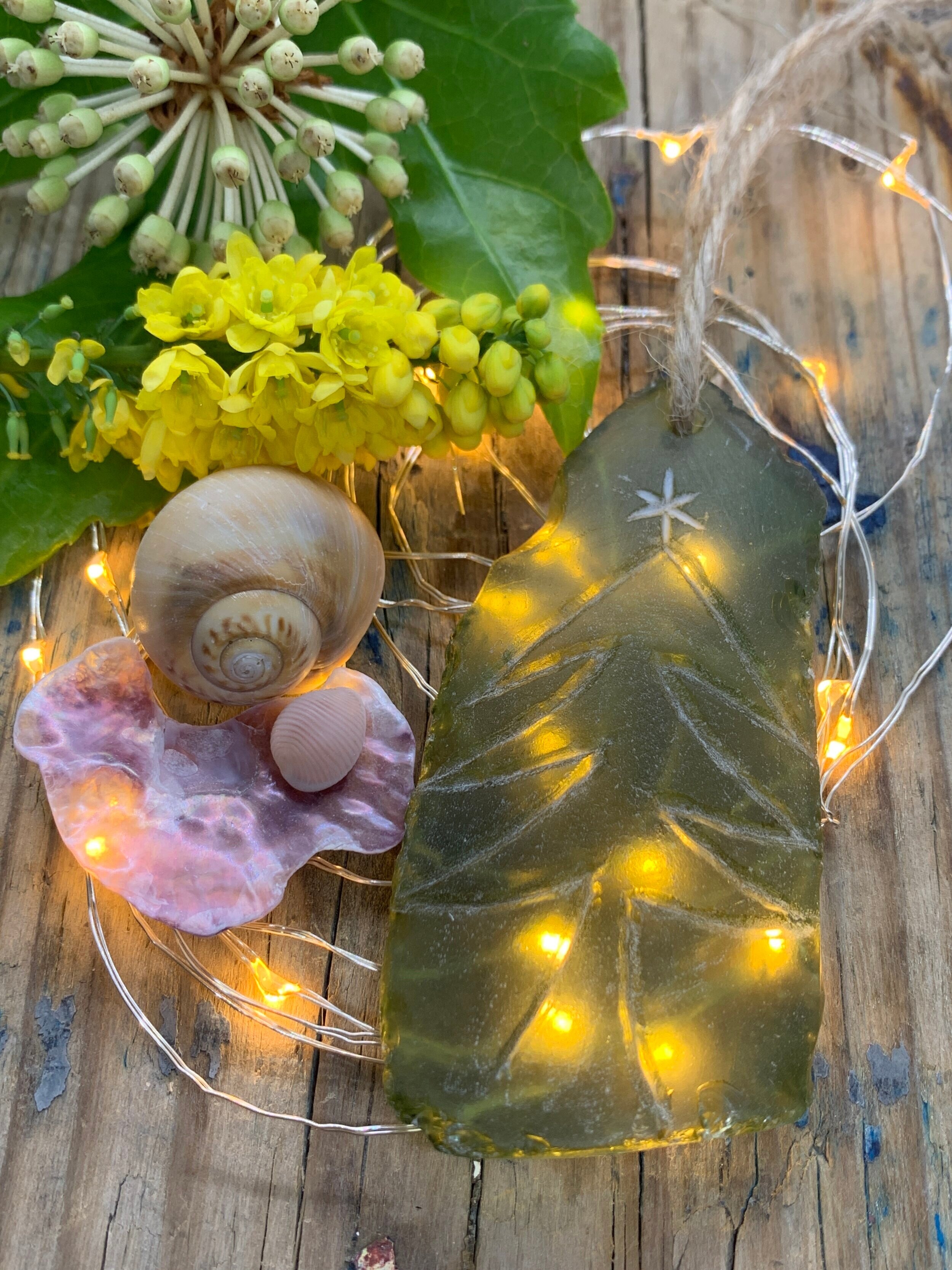 Christmas Sea Glass Decoration
