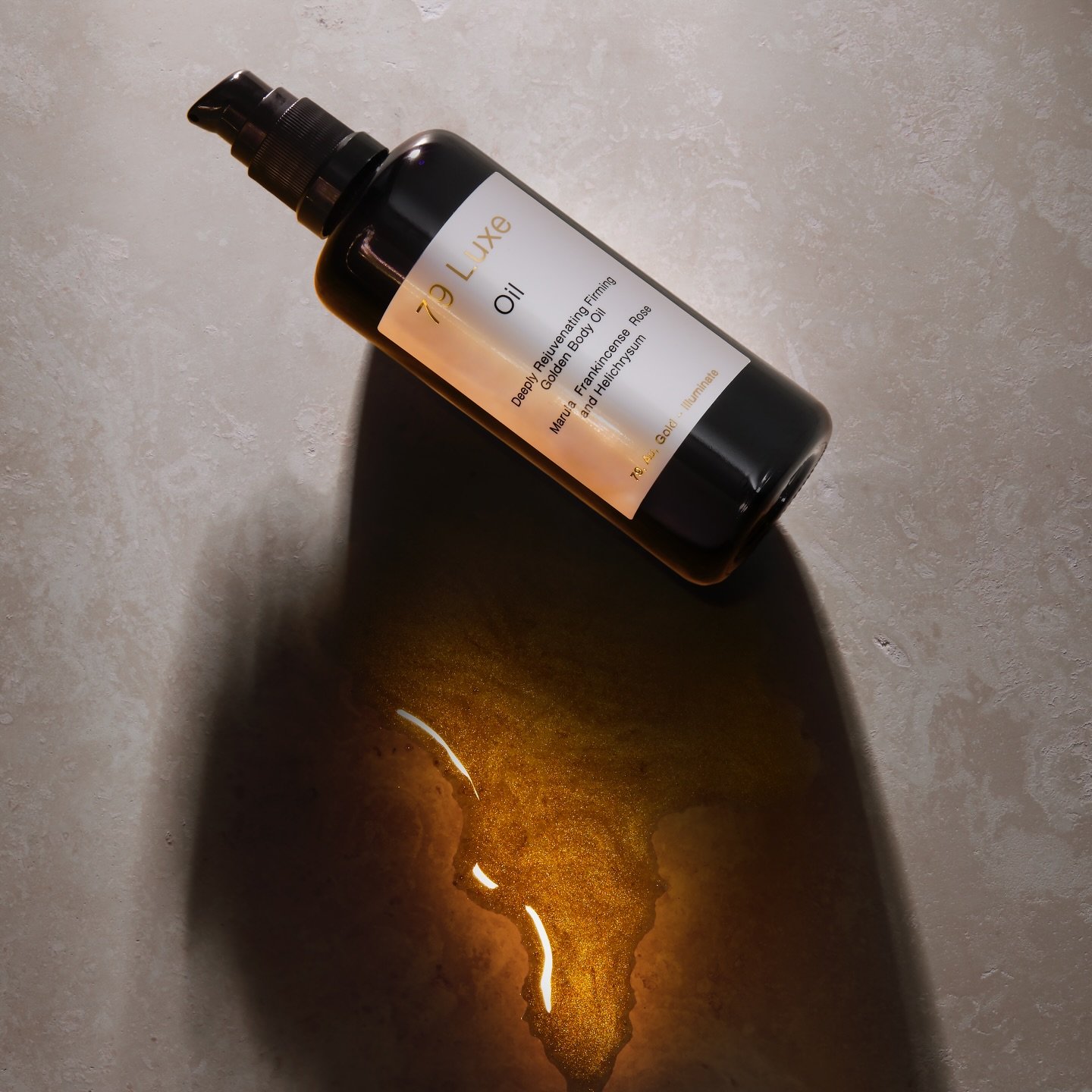 Apply from face to feet for luminous, rejuvenated skin that becomes firmer over time.  #GoldenOil #79Luxe