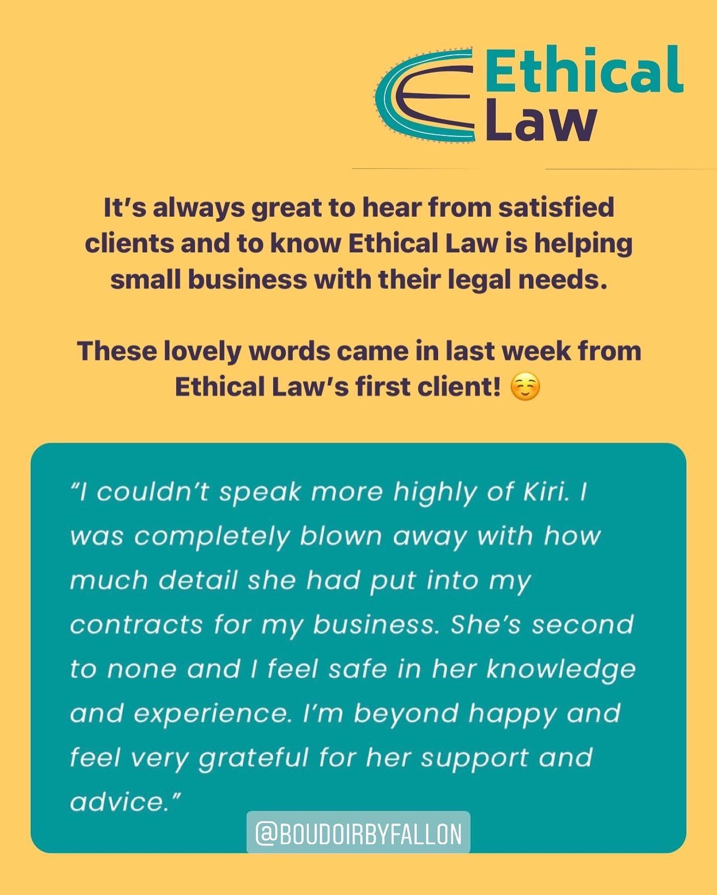 Love hearing from clients!

#testimonial #photographers #contracts #lawyer #smallbusiness #socentlawyer