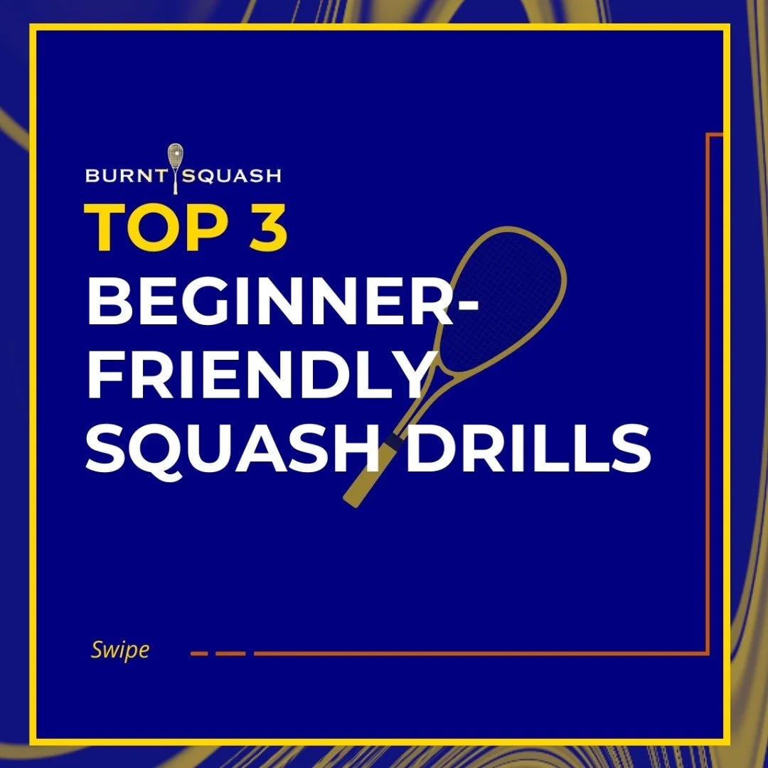 Ready to level up your squash game? Slide through to discover the Top 3 Beginner-Friendly Drills to help you crush it on the court! 

Whether you're mastering the basics or just want to feel less like a beginner and more like a boss, these drills are