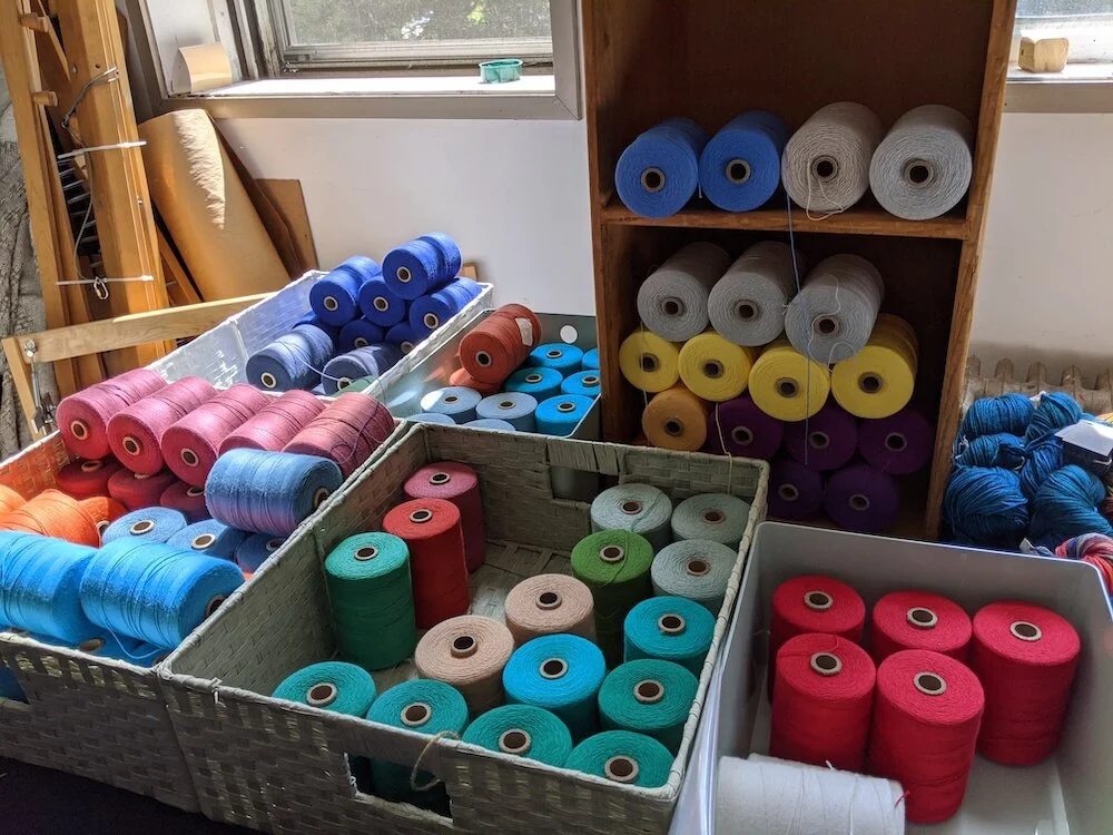 Building a Stash of Yarn for Weaving