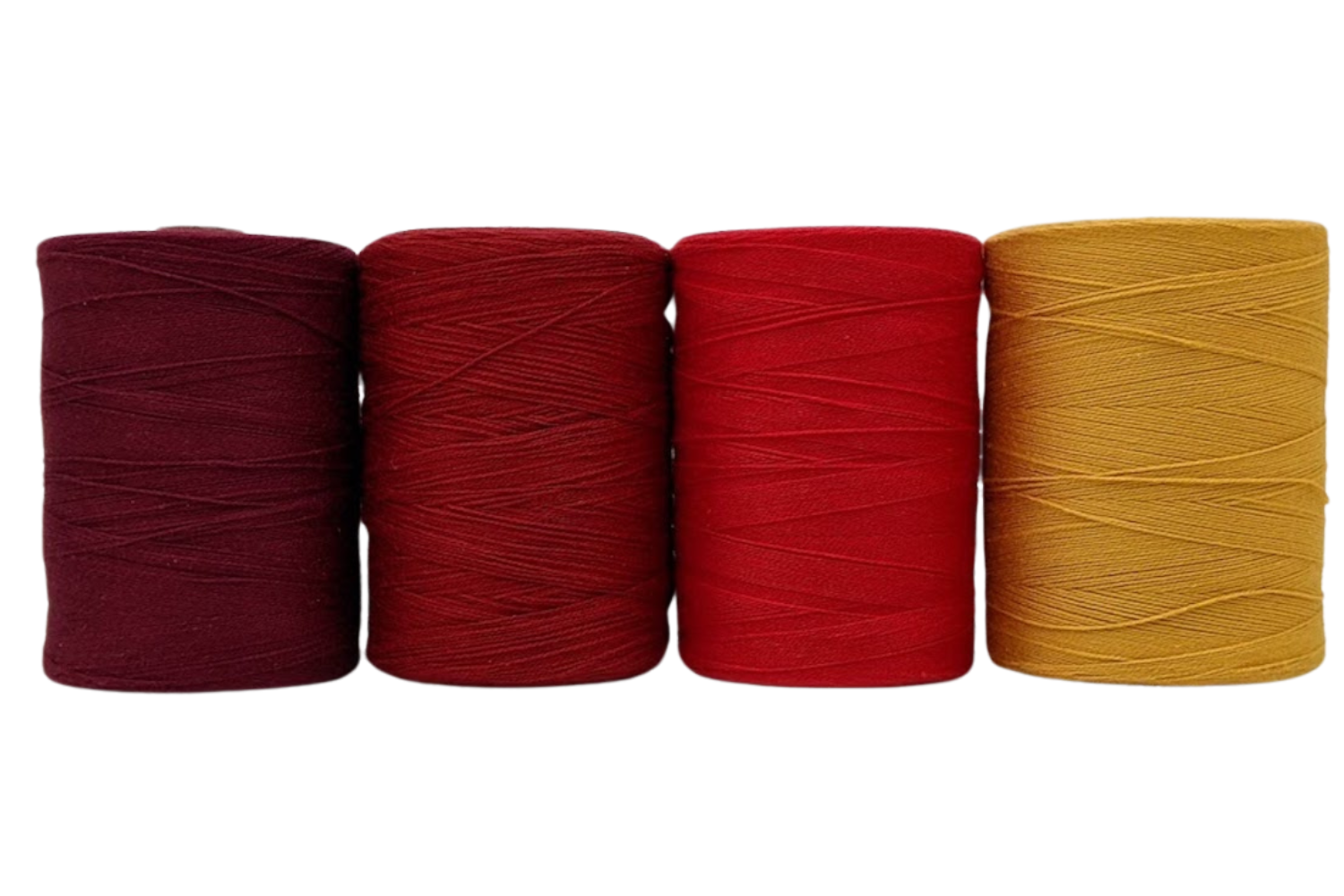 The suggested colors for this project are (left to right) Wine #8264, Brick #4270, Rouge Scarlet #5116, and Vieil Or #1418.