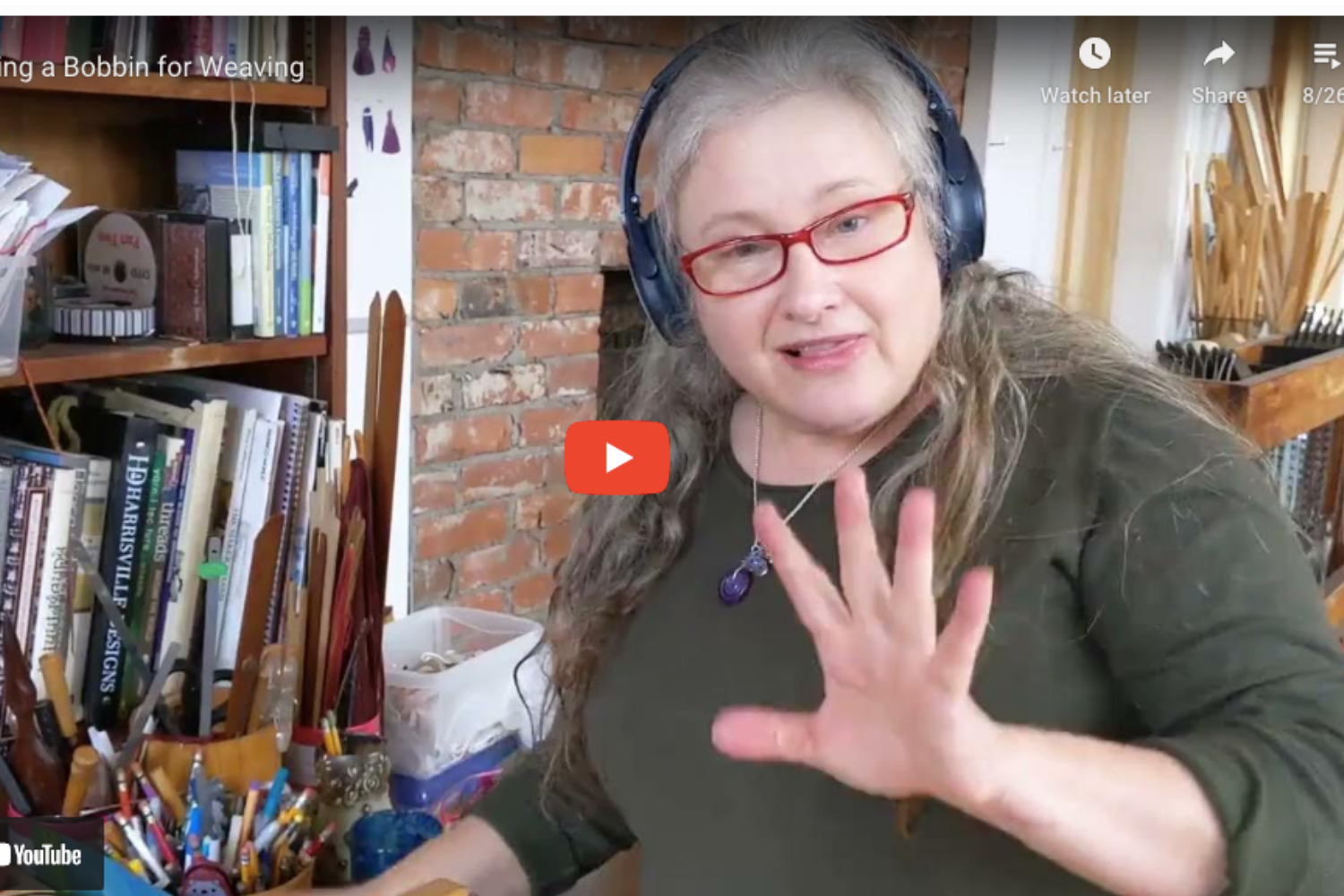 Winding a Bobbin for Weaving