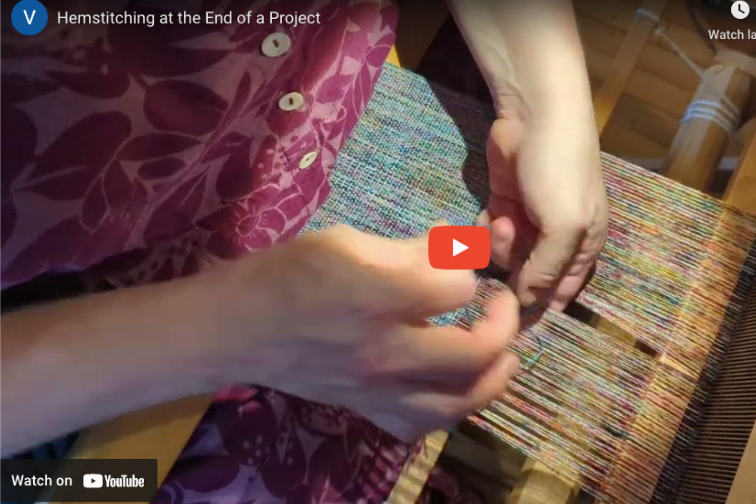 Hemstitching at the End of a Project