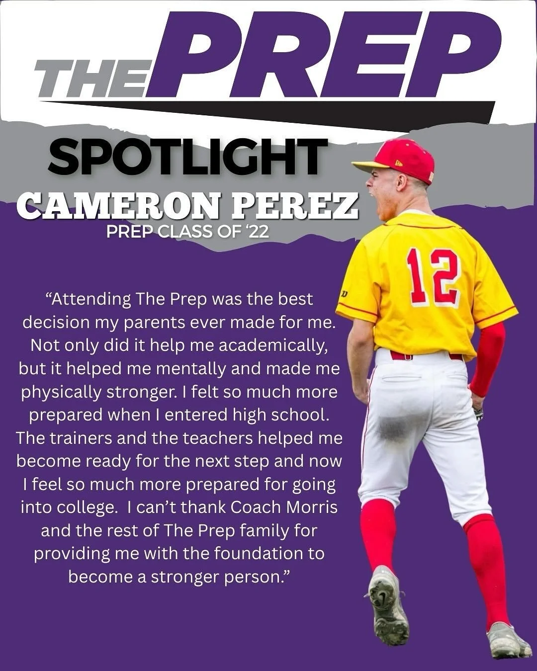 Cameron Perez (’22), now a member of the North Bergen High School Class of 2026, has made the most of his high school years—earning recognition both in the classroom and on the field. The ultimate teammate, Cam’s passion, energy, an