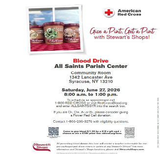 BLOOD DRIVE! 8am - 1pm