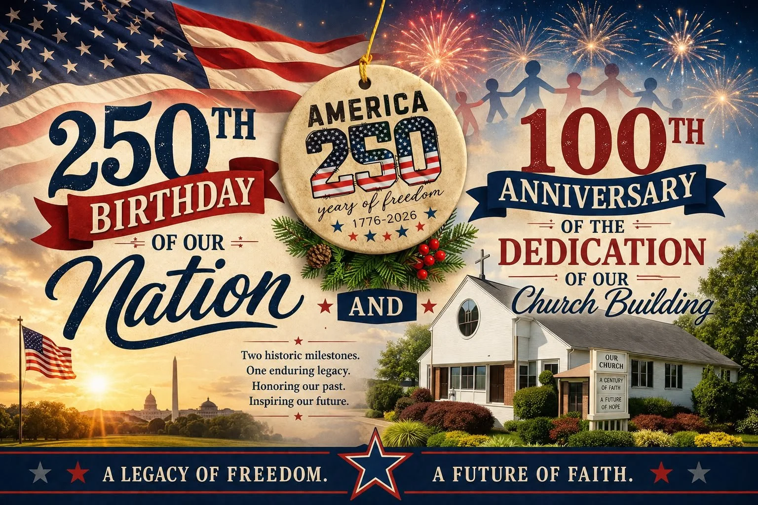 250th Birthday of our Nation; 100th Anniversary of the Dedication of our Church Building