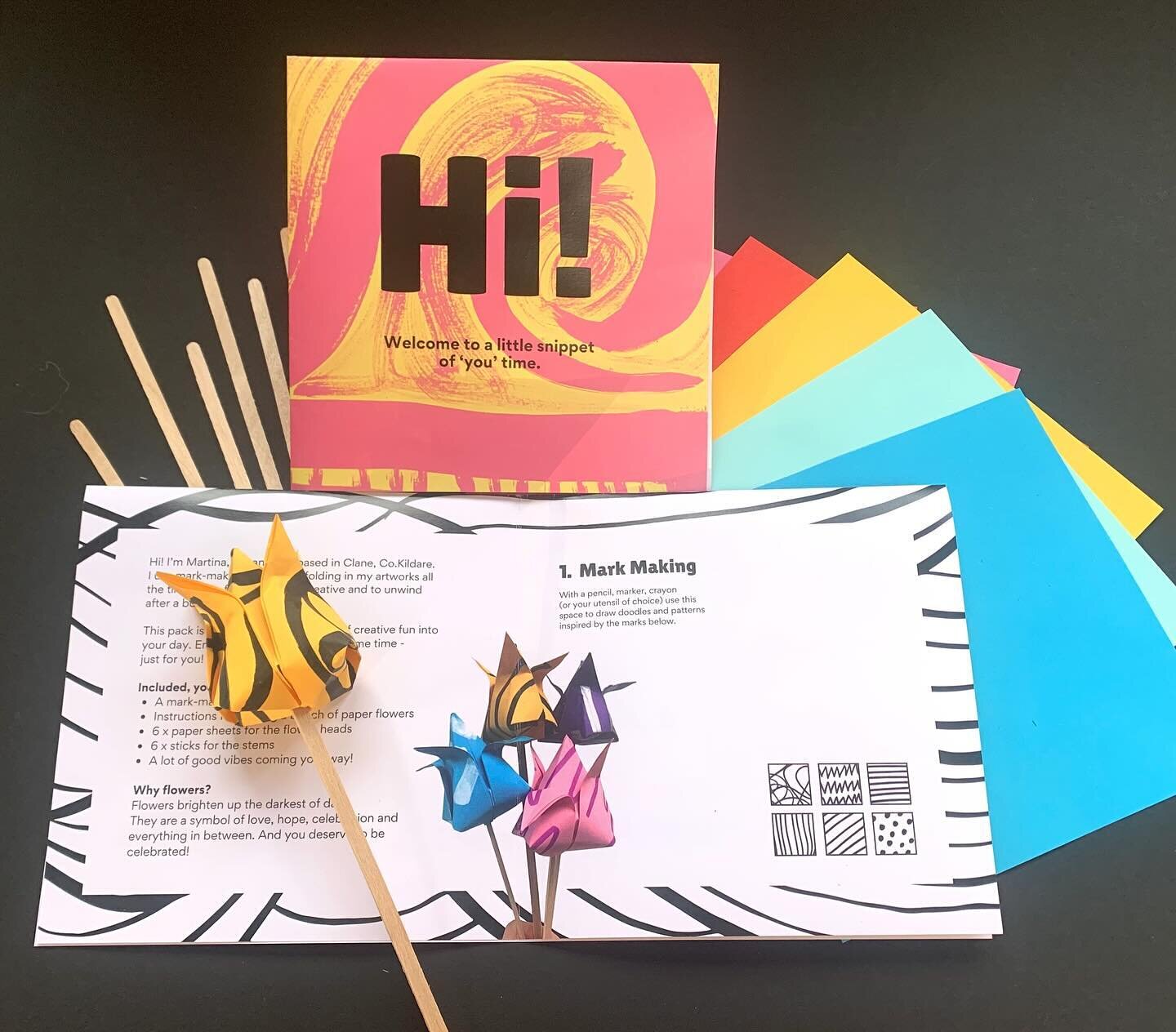 I&rsquo;m excited to share my newest creation! &lsquo;Blossom&rsquo; Creative Pack, designed for adults (16+) to bring a slice of creativity into your day. The pack will introduce you to simple mark-making and paper folding techniques, showing you ho