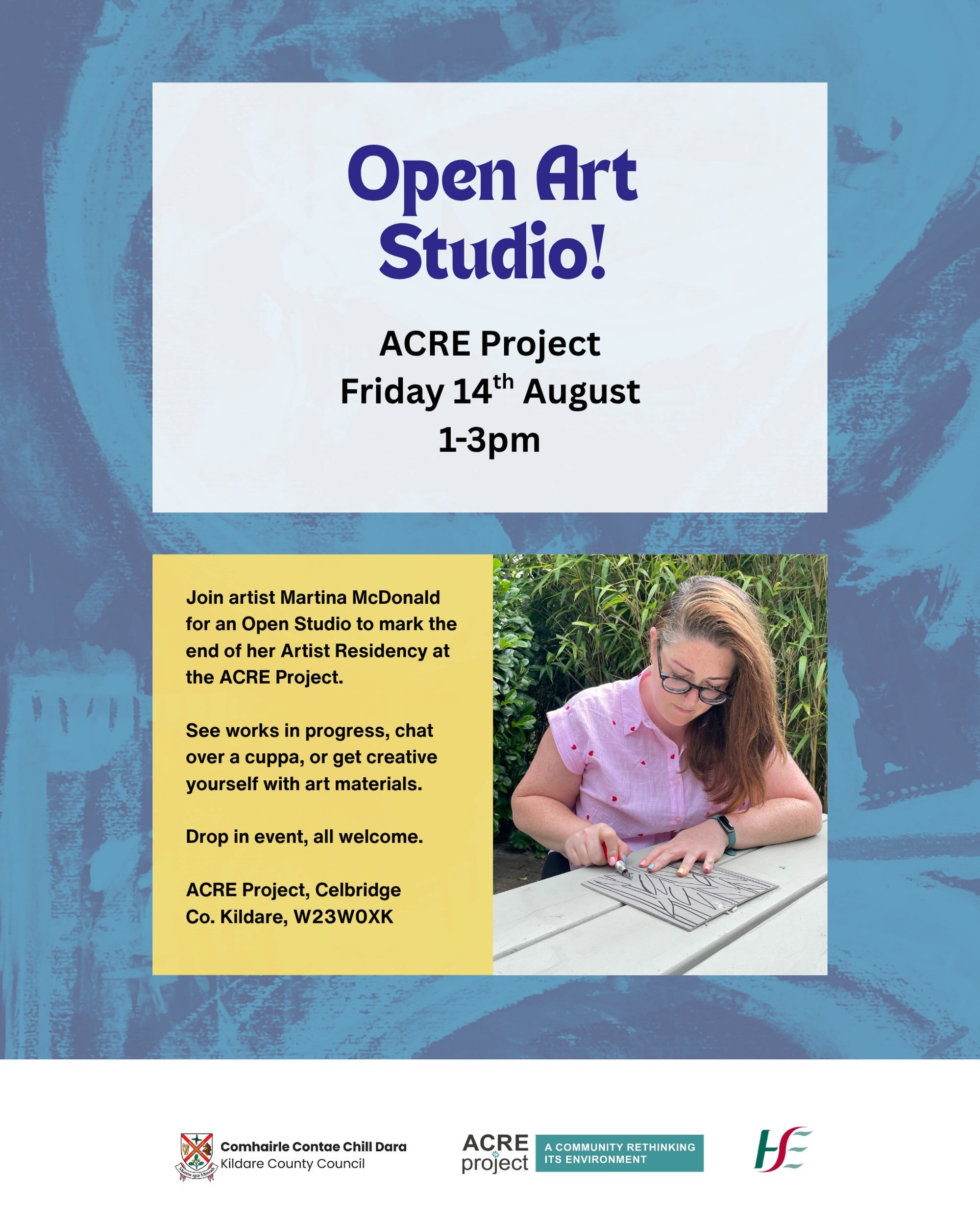I&rsquo;m excited to invite you to my Open Studio on Friday 14th August from 1-3pm at the @acreprojectcelbridge. It will be the last day of my residency in this beautiful slice of the world. And the garden is in full bloom. 

I&rsquo;ll have some wor