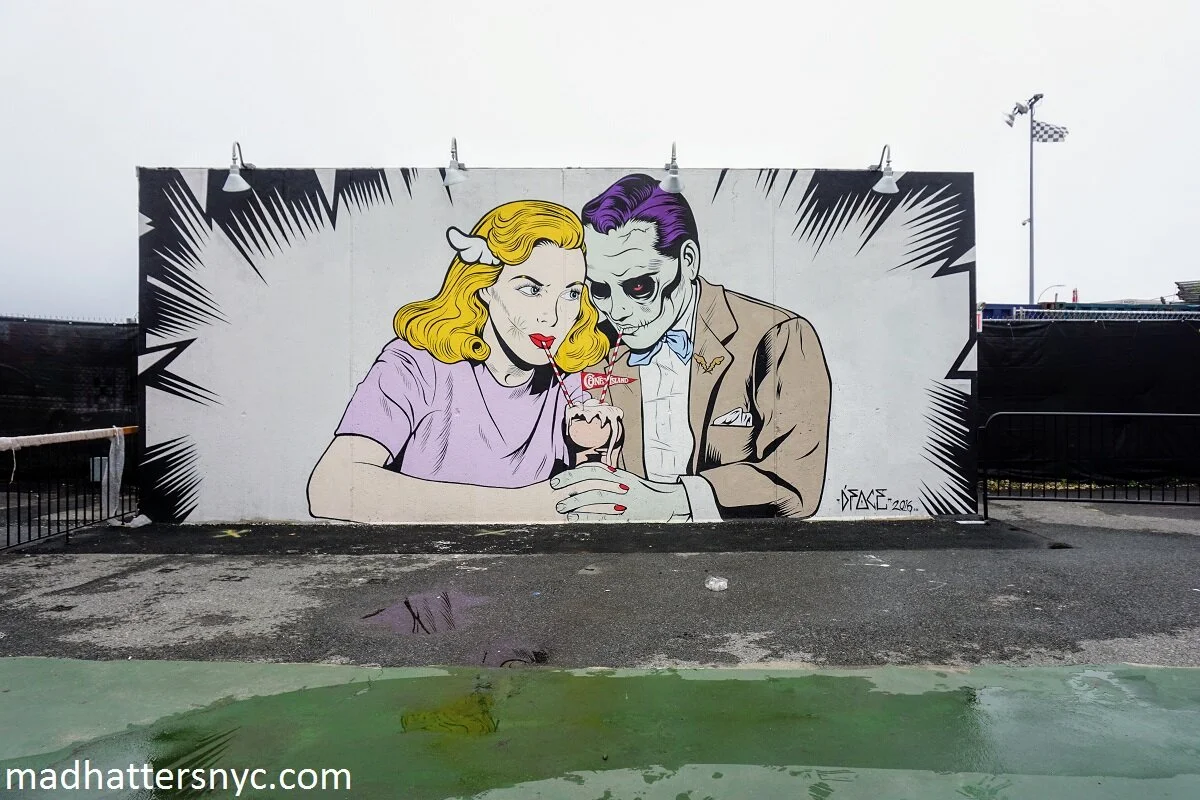 Sun Surf And Street Art A Visit To Coney Art Walls In Coney Island Brooklyn Mad Hatters Nyc