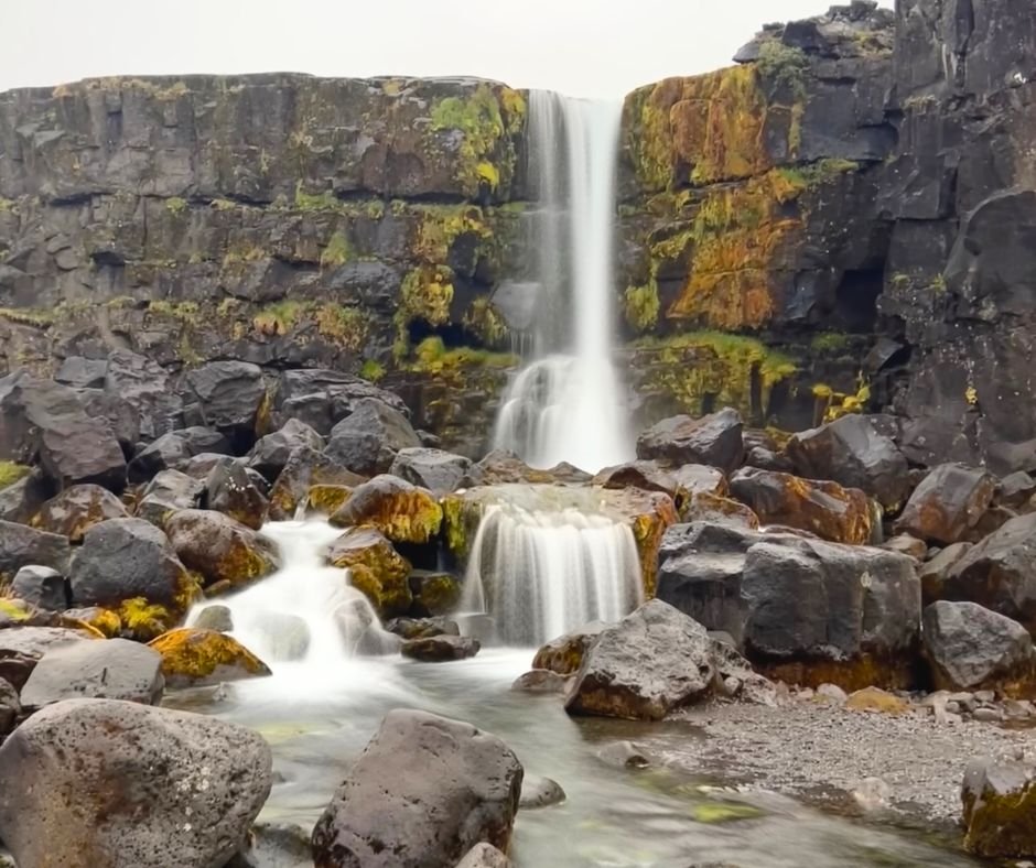 Waterfall In Thingvellir National Park