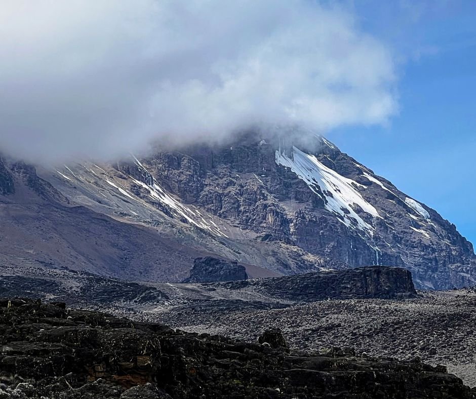 Lava Tower In Contrast To Mount Kilimanjaro.jpg