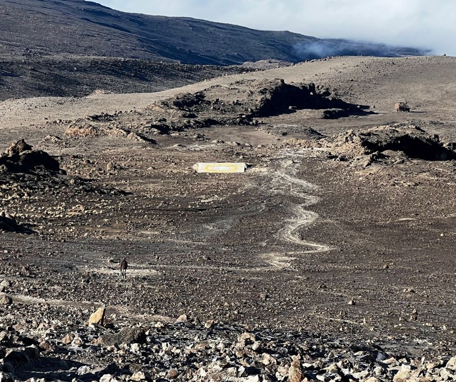 Looking Toward The Helipad On Kilimanjaro.jpg