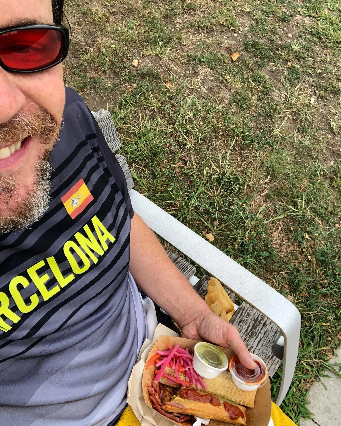 Pix dump from the week starting with the absolute 🔥 vegan tamales from @abitewithmee today and encompassing umph&rsquo;s in indy!! happy sat &bull;
&bull;

#artistsoninstagram #artistsofinstagram #custom #stencil #paint #🕉 #sharpie #krylon #to11 #m