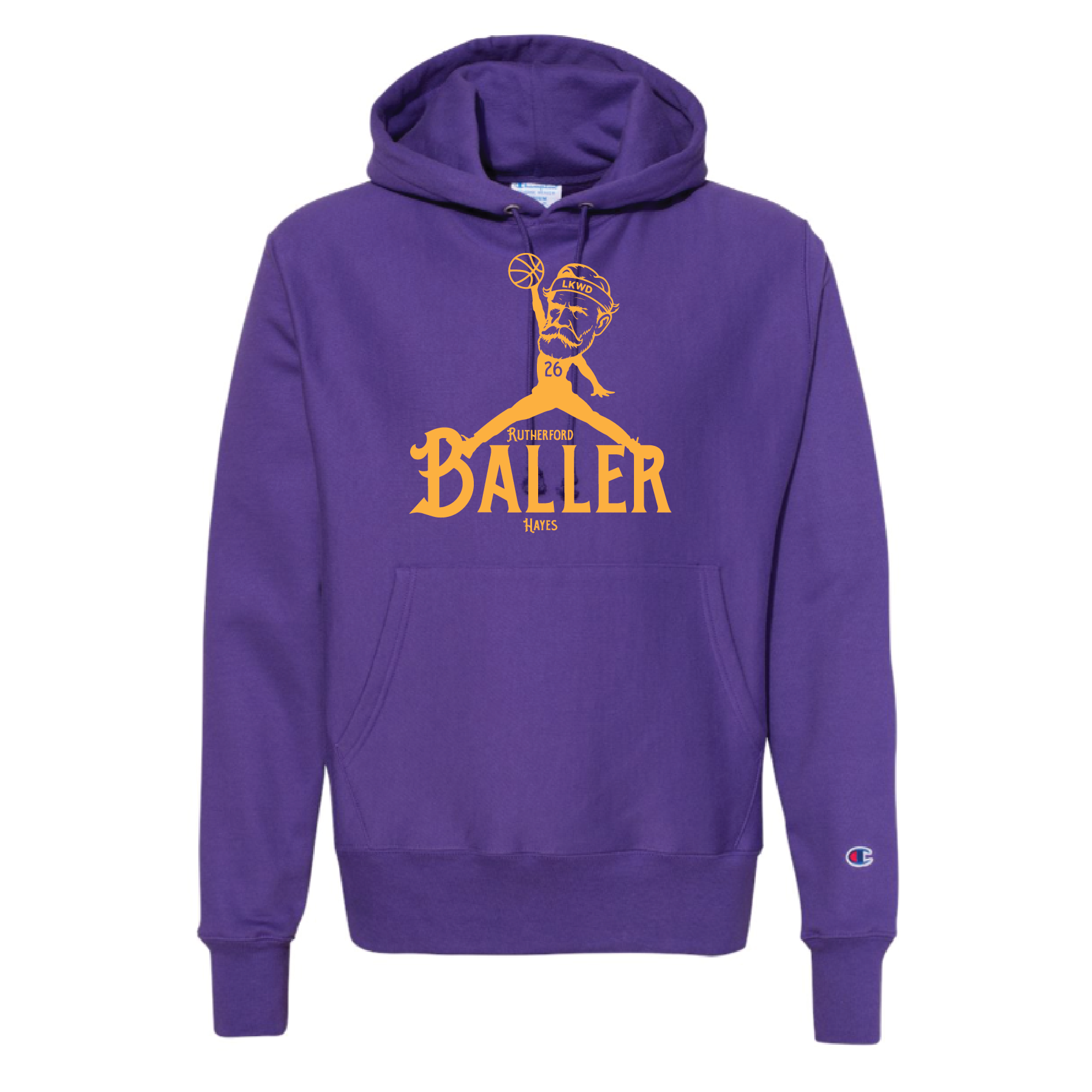 Rutheford Baller Hayes!- Staff- Champion Purple Hoodie