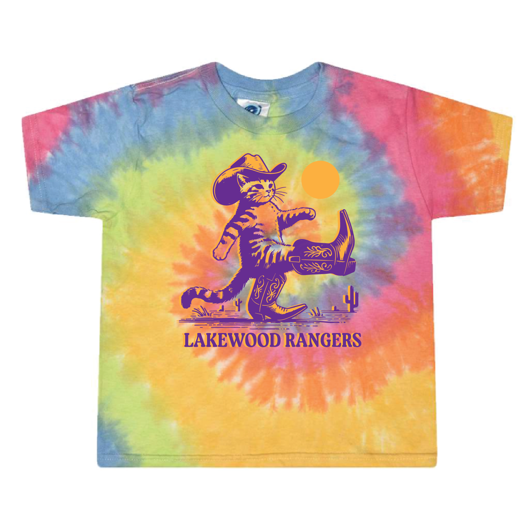 LECPTA- Cat Cowboy-  Toddler Tie Dye Tee