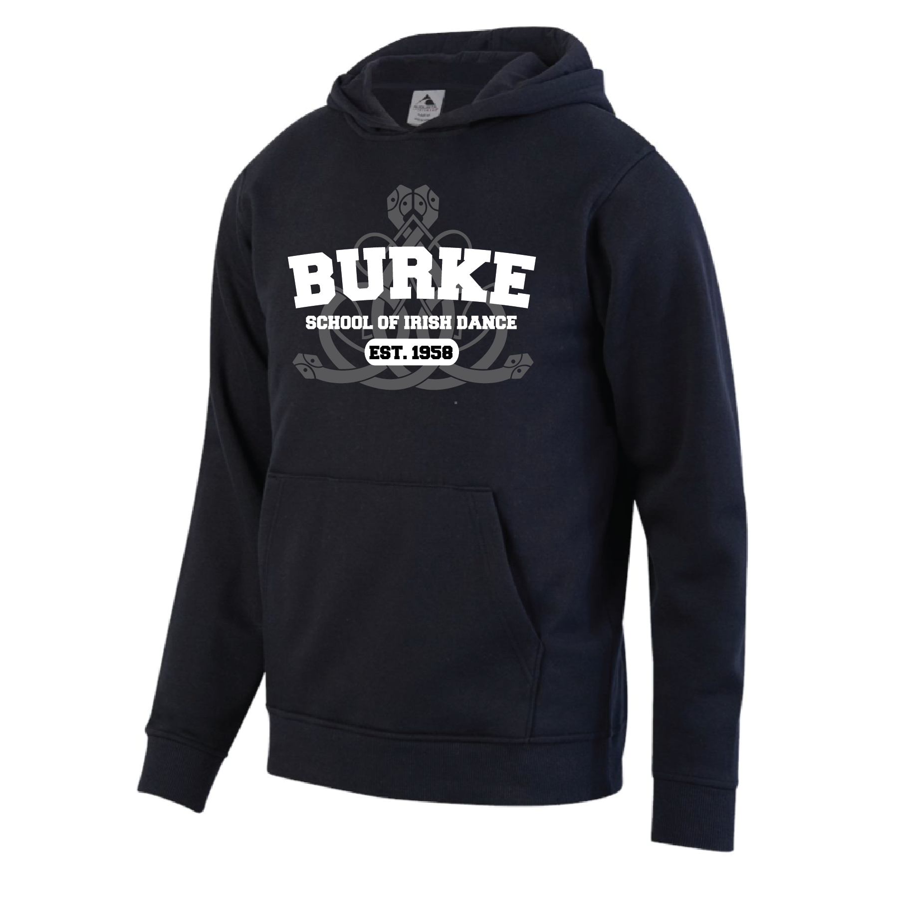 Burke- Collegiate Lettering- Adult/Youth Fleece Hoodie