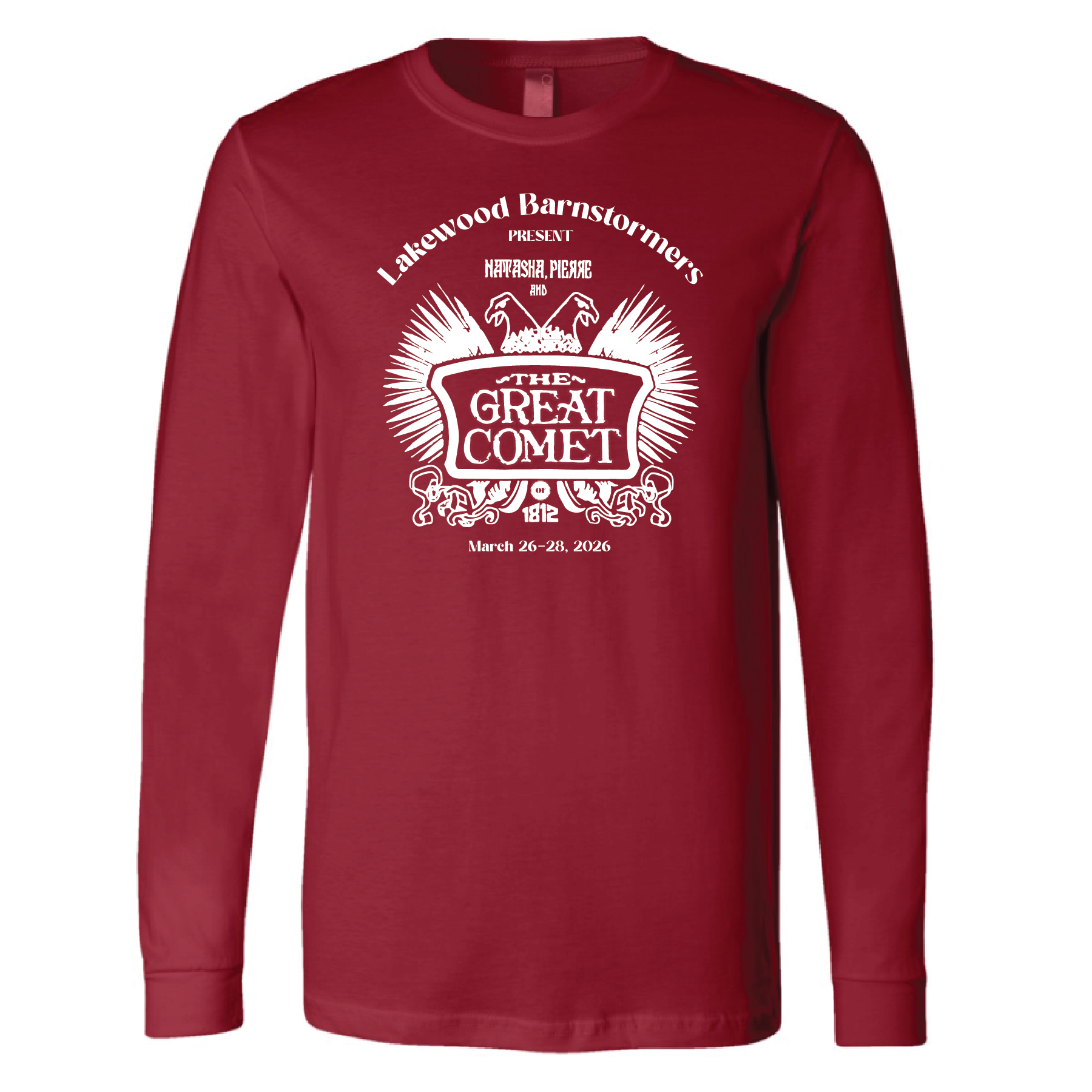 LHS Barnstormers- Adult Long Sleeve Tshirt- Cardinal