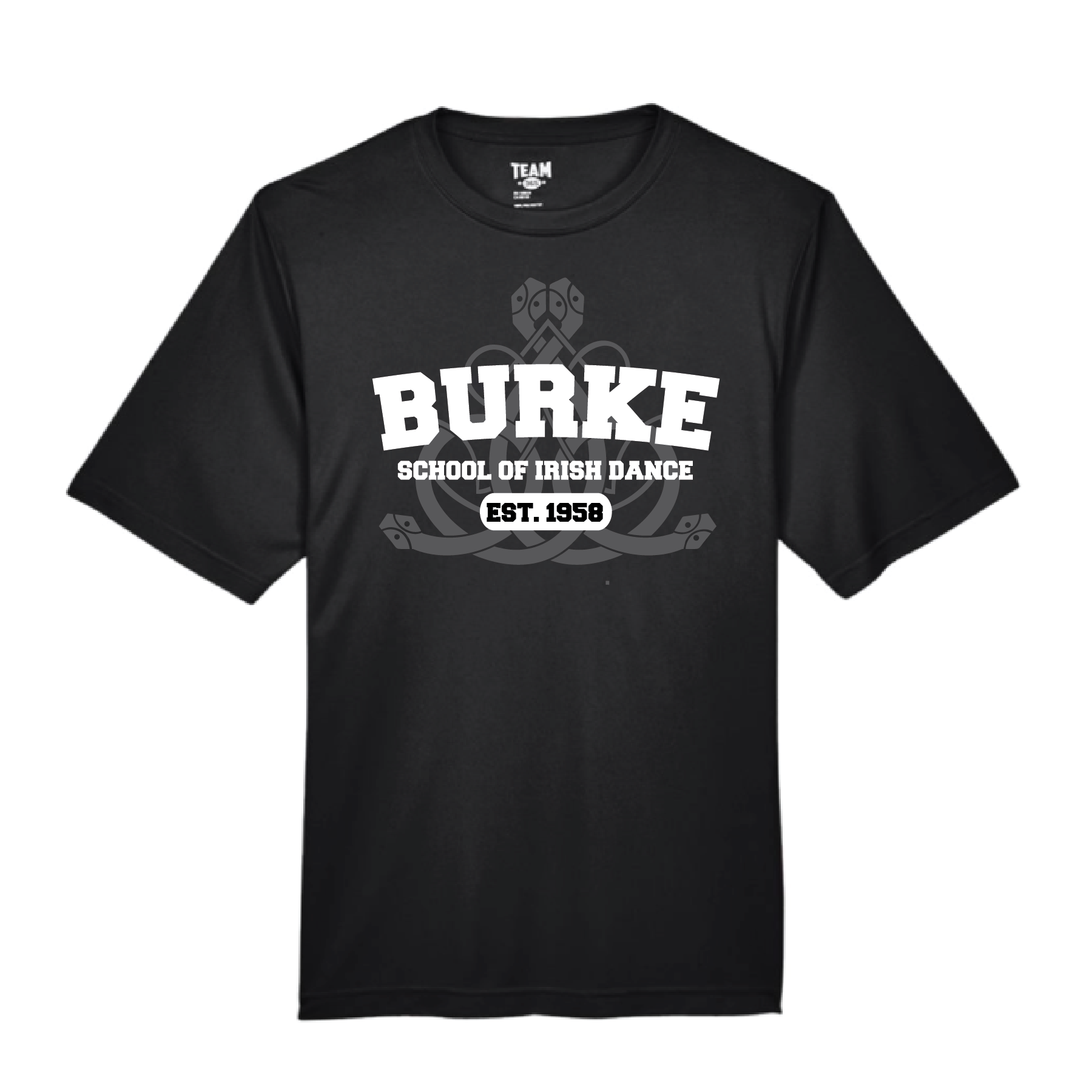 Burke- Collegiate Lettering- Men's/Youth Performance Tee
