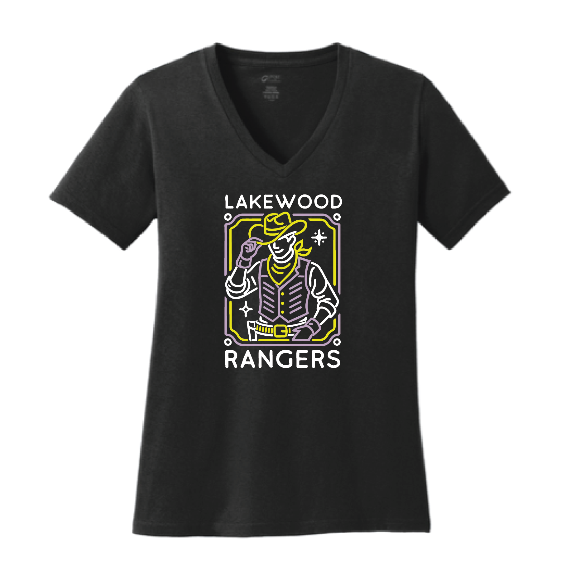 HAYES- Neon Lights- Ladies V-neck T-Shirt