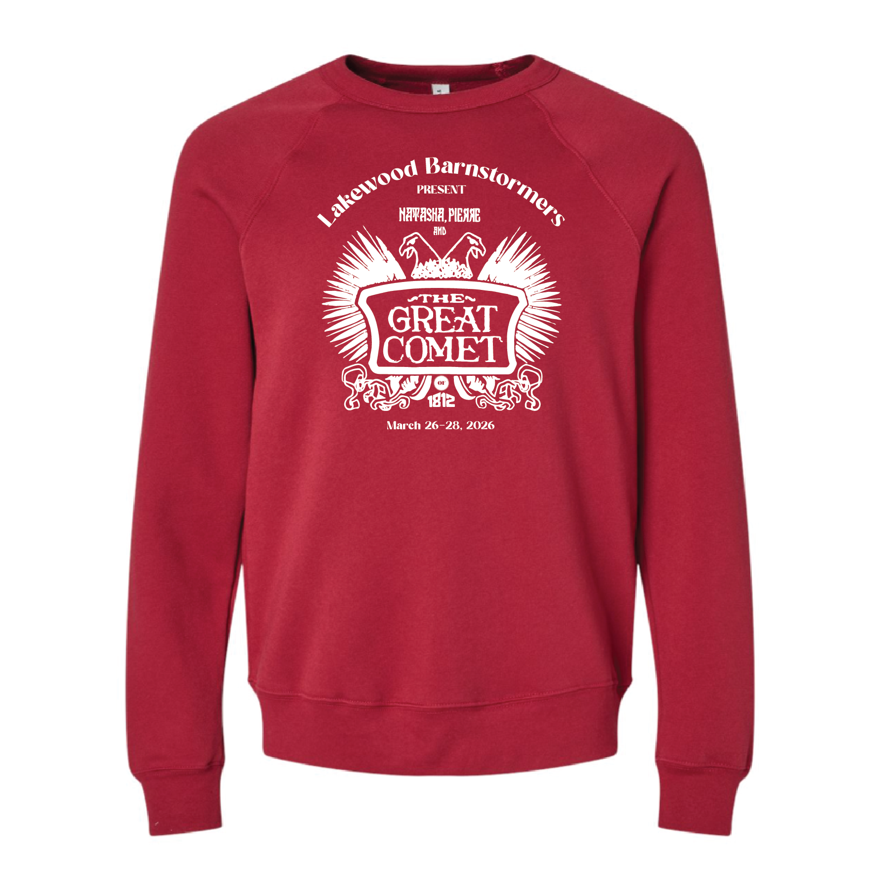 LHS Barnstormers- Adult Crewneck Sweatshirt- Cardinal